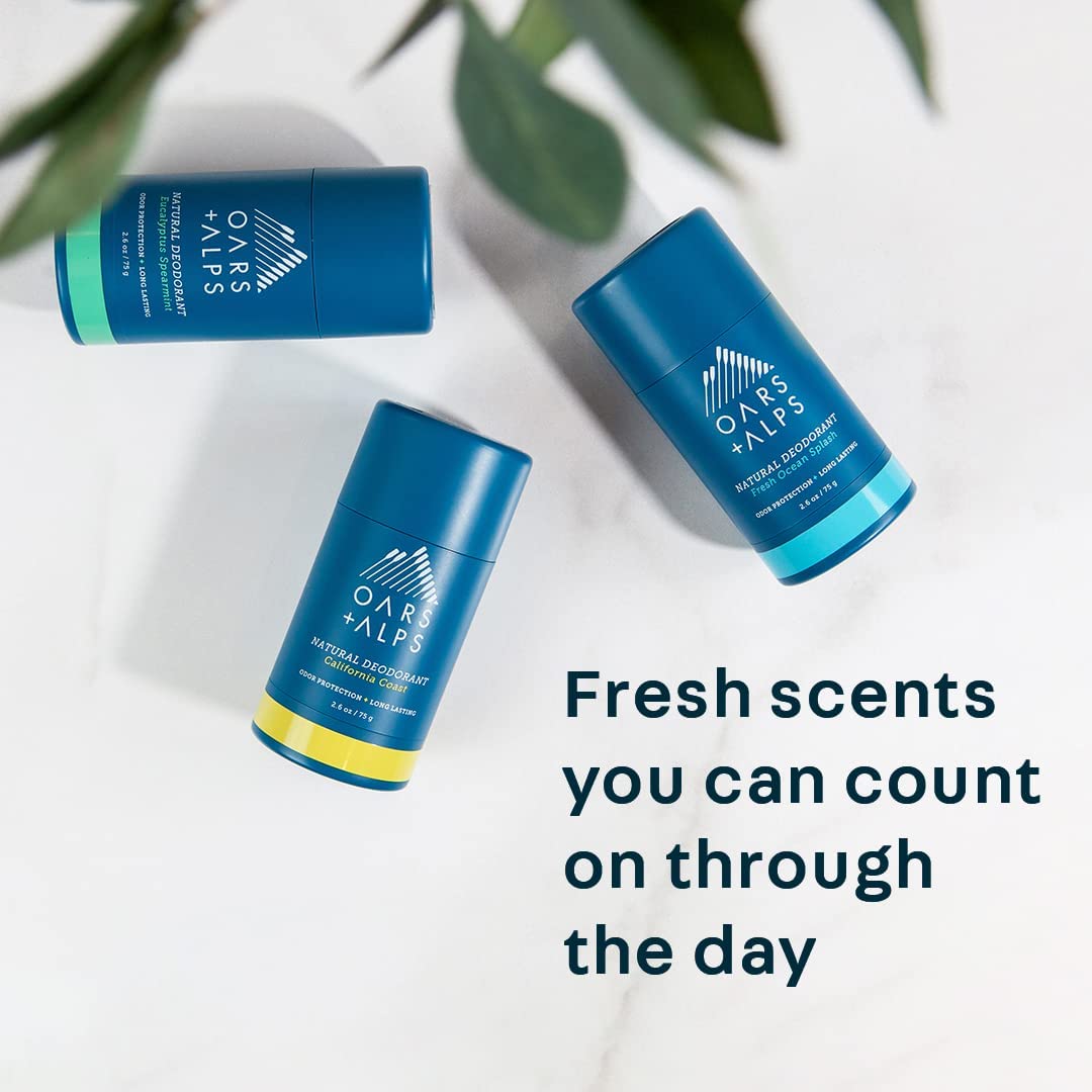 Oars + Alps Aluminum Free Deodorant for Men and Women, Dermatologist Tested and Made with Clean