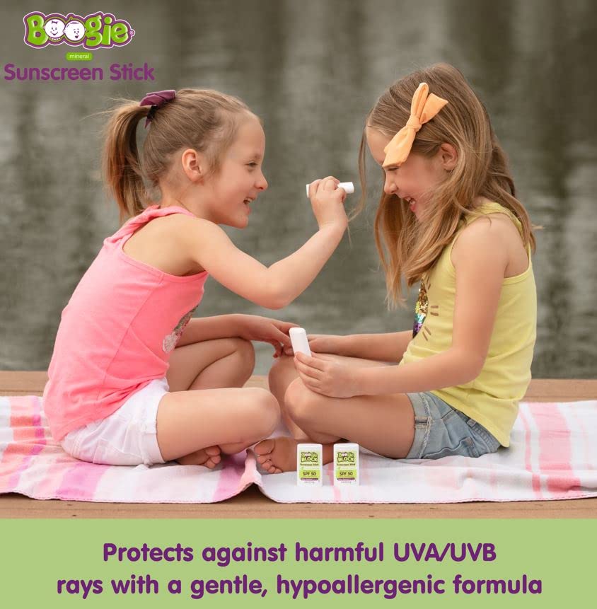 Baby Sunscreen Stick by Boogie Block, Mineral Sunscreen SPF 50, FSA/HSA Eligible, Travel Size