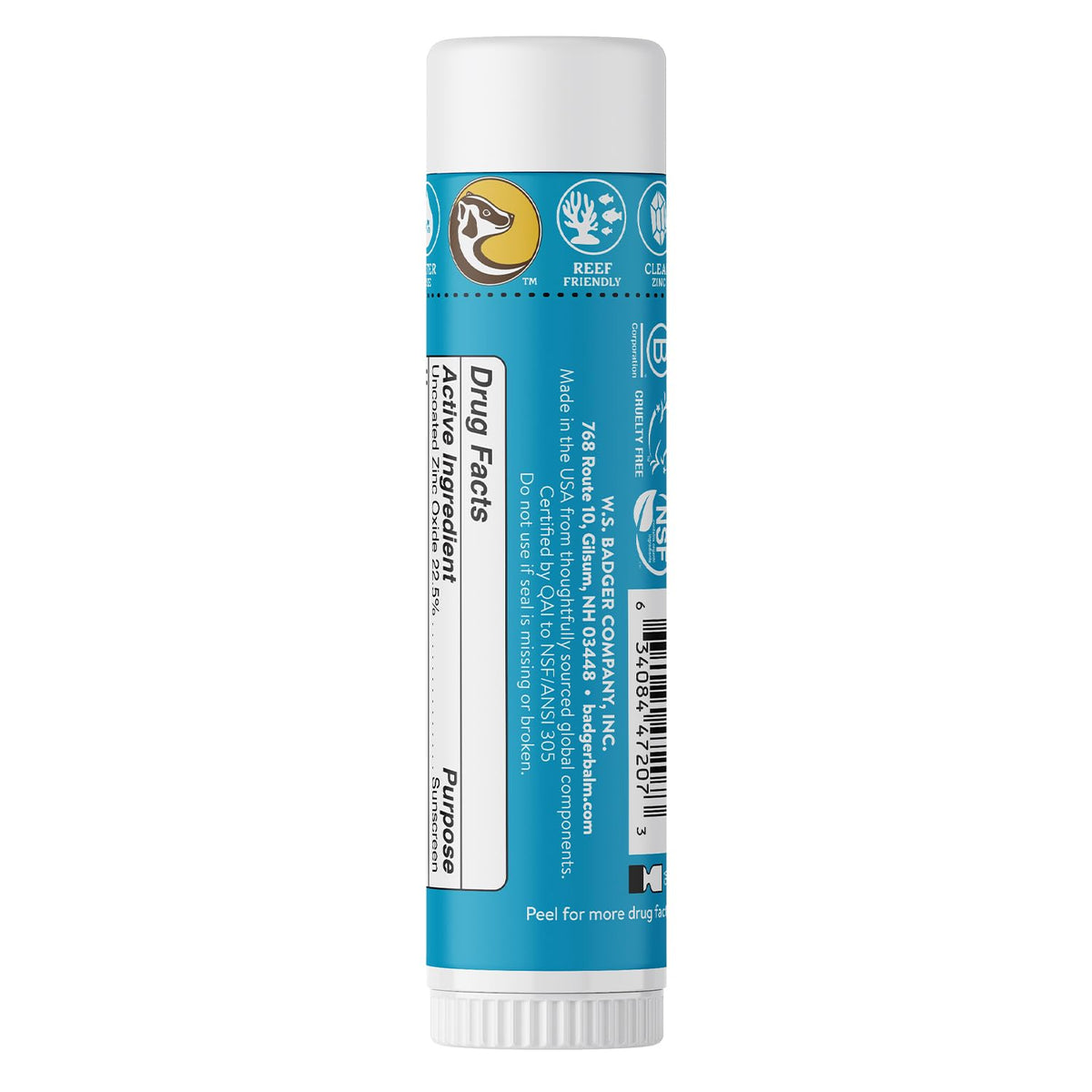 Badger Mineral Sunscreen Face Stick SPF 35, 97% Organic Unscented Zinc Oxide Travel Sunscreen