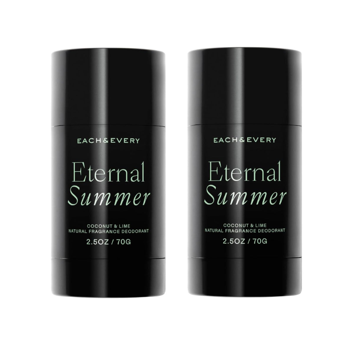 Each & Every Aluminum Free Deodorant for Men & Women, Coconut & Lime - All Natural Deodorant for