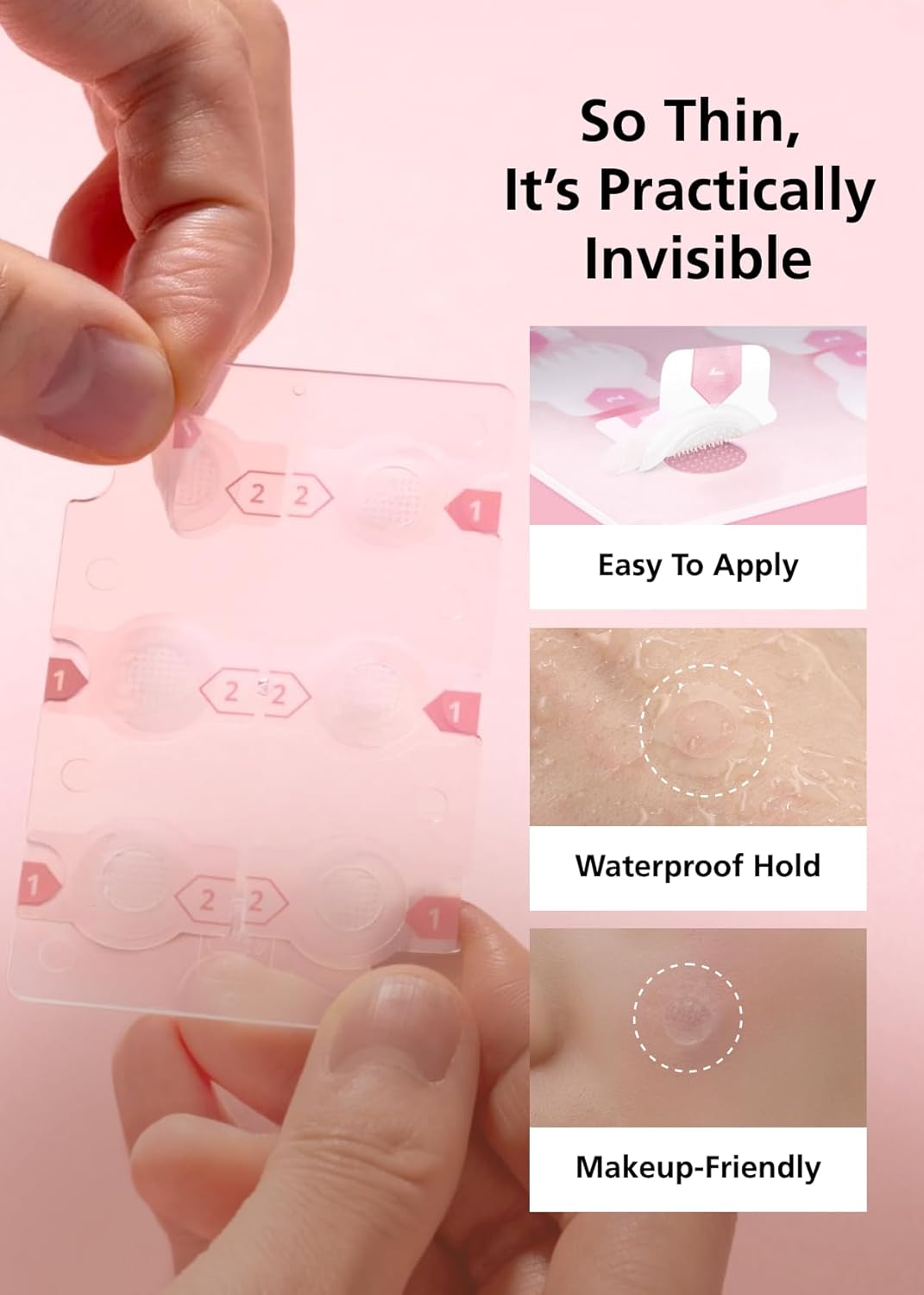 EasyDerm Real Calming Microdart Pimple Patches, Clear Micropoint | Niacinamide, Hyaluronic Acid