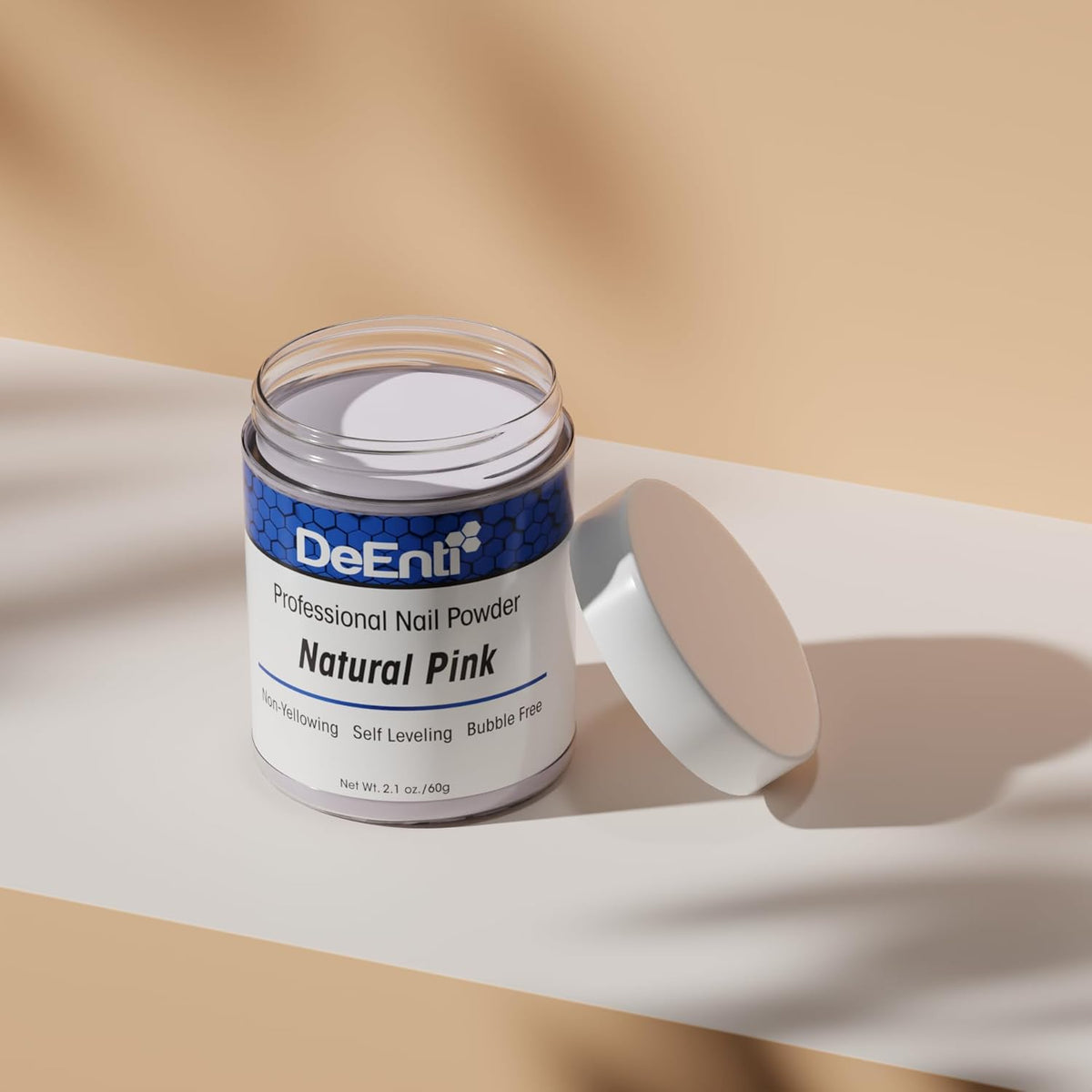 Acrylic Nail Powder, 2oz Natural Pink Acrylic Powder Dip for Nails, Mixed Powder Clear and Pink