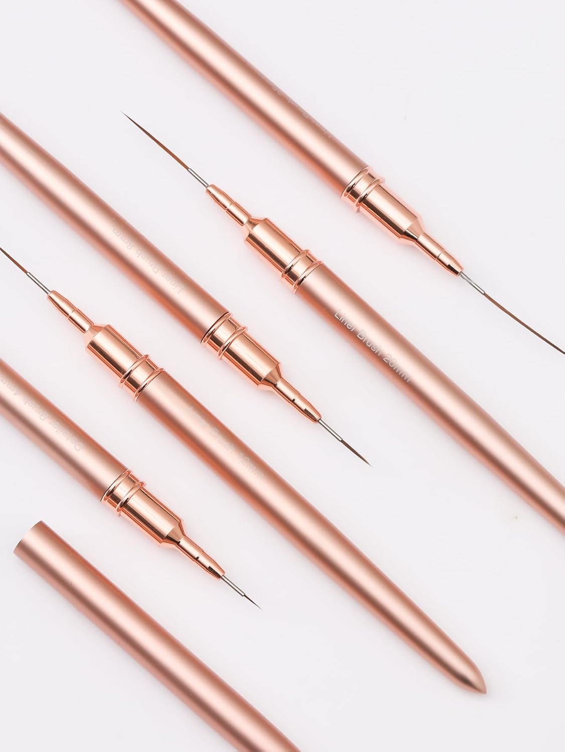 Metallic Nail Art Brushes, 5Pcs Nail Art Liner Brushes, Painting Art Design Brush Set Nail Dotting