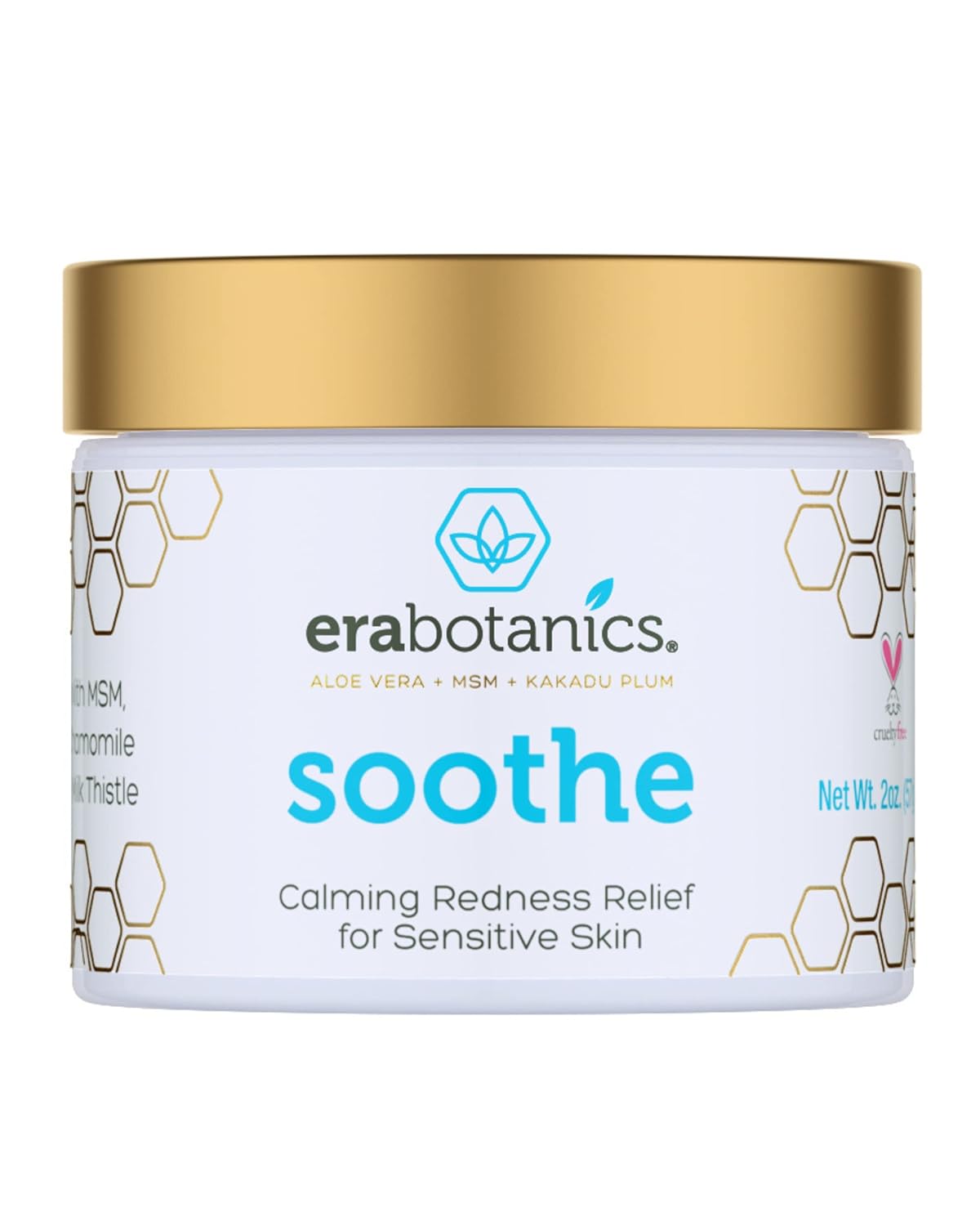 Era Organics Cream Redness Relief Moisturizer- Soothing Redness Relief for Face with Manuka Honey