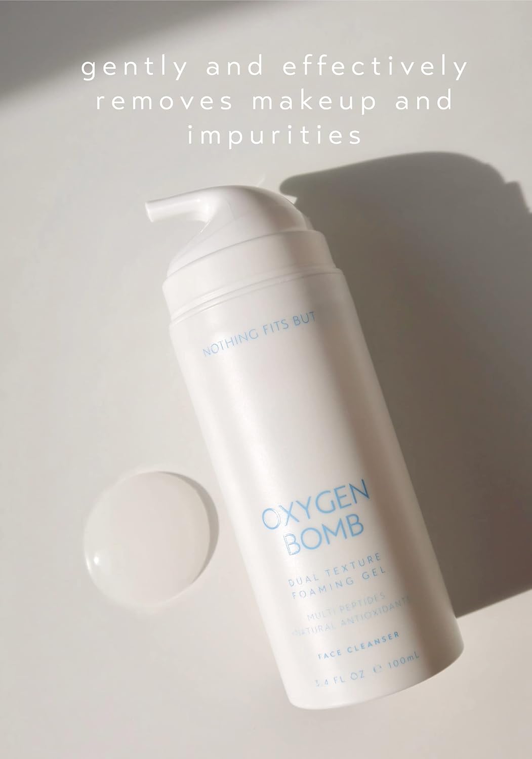 NOTHING FITS BUT Oxygen Bomb, Dual Texture Pore Purifying Foaming Gel Facial Mask & Cleanser, 3.4