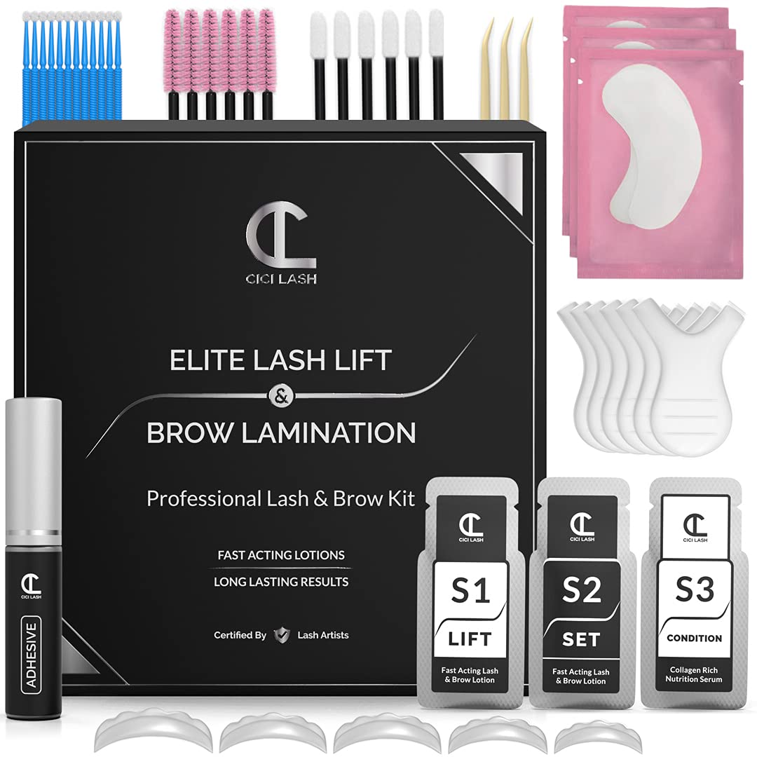 2 in 1 Lash Lift Kit and Brow Lamination Kit | Instant Perming, Lifting & Curling for Eyelashes &