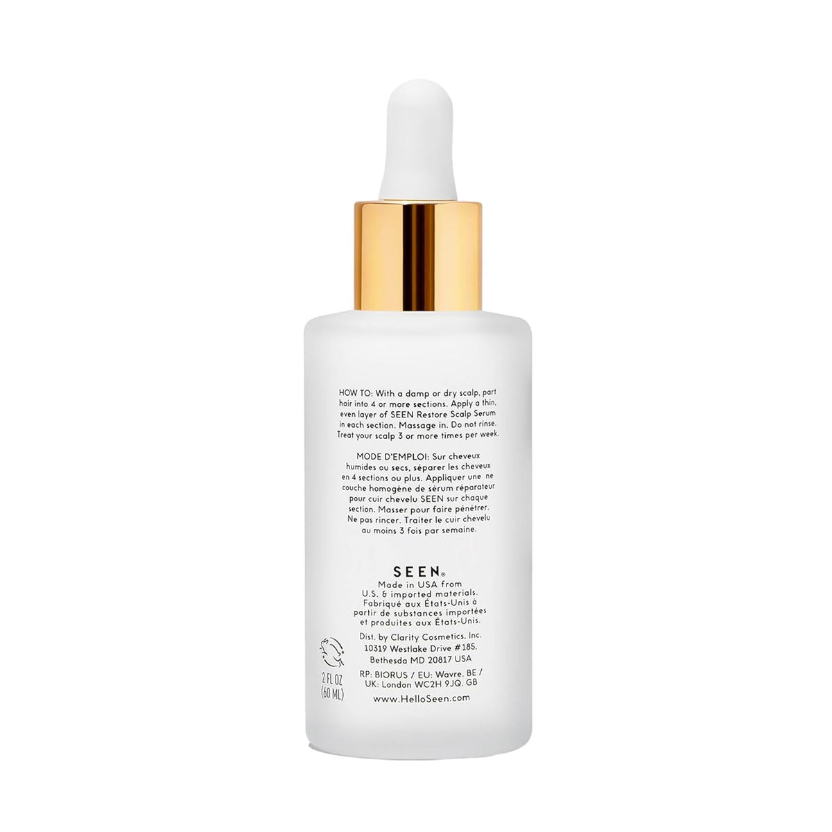 SEEN Restore Scalp Serum, Fragrance-Free - Clinically Proven, Dermatologist-Developed Hydrating