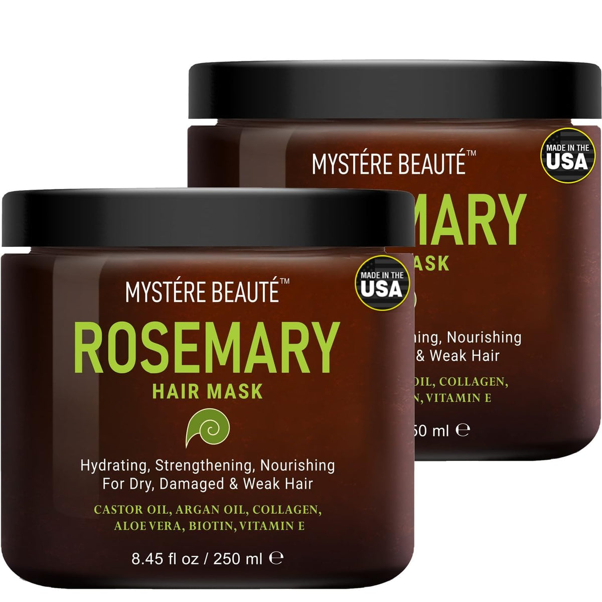 Rosemary Deep Conditioning Hair Mask for Dry Damaged Hair and Growth with Collagen Argan Oil