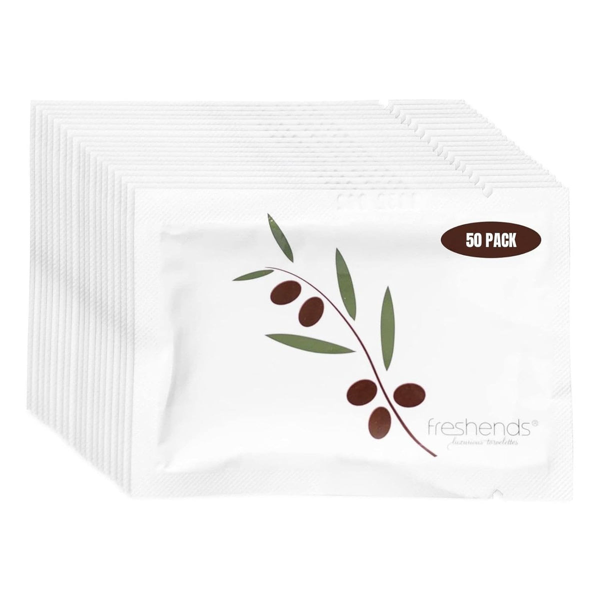 Freshends Flushable Individually Wrapped Wipes – 50 Bulk Pack Luxurious Towelettes, Guest Bathroom