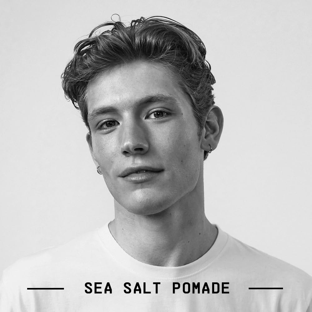 Fatboy Sea Salt Hair Pomade with Coconut Oil & Shea Butter, Lightweight Hold for Texture, Styling &