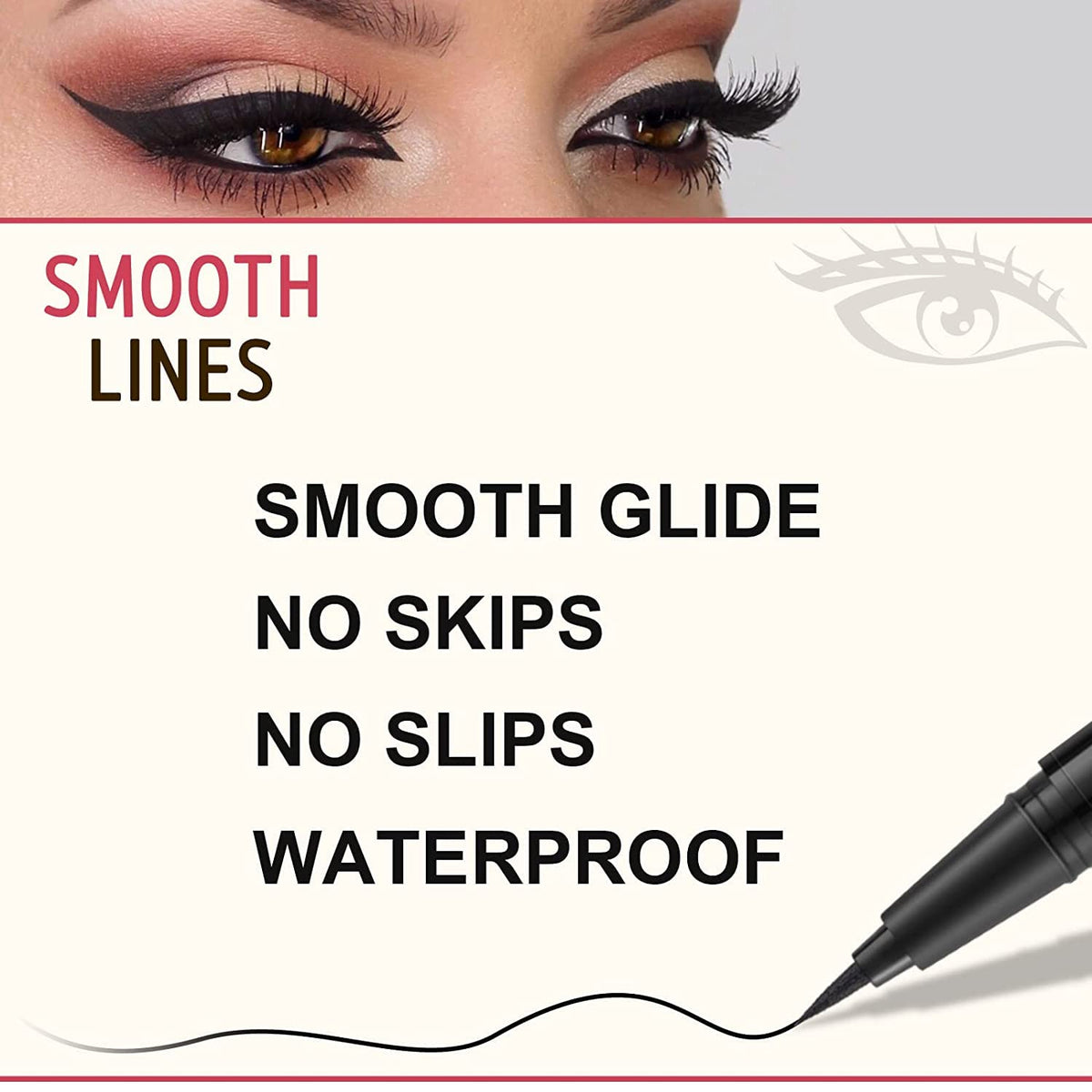 LAVONE Eyebrow Stamp Pencil Kit - Waterproof Eyebrow Pencil, Eyeliner, Pomade, Dual-ended Brush