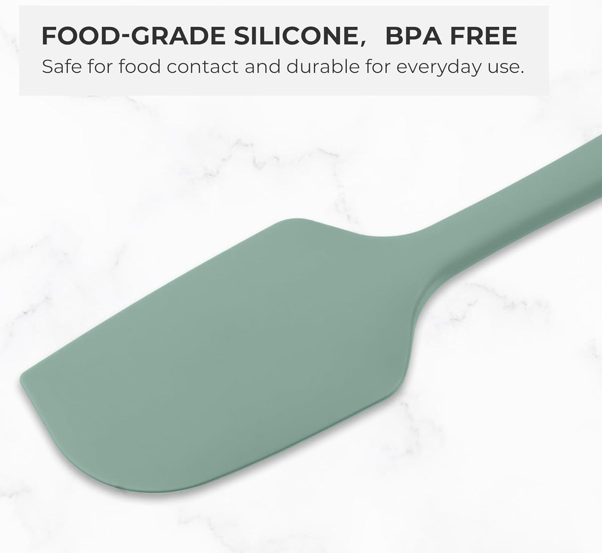 Elihome Skinny Silicone Spoonula - Non-Stick Heat Resistant Silicone Scraper Spatula for Mixing
