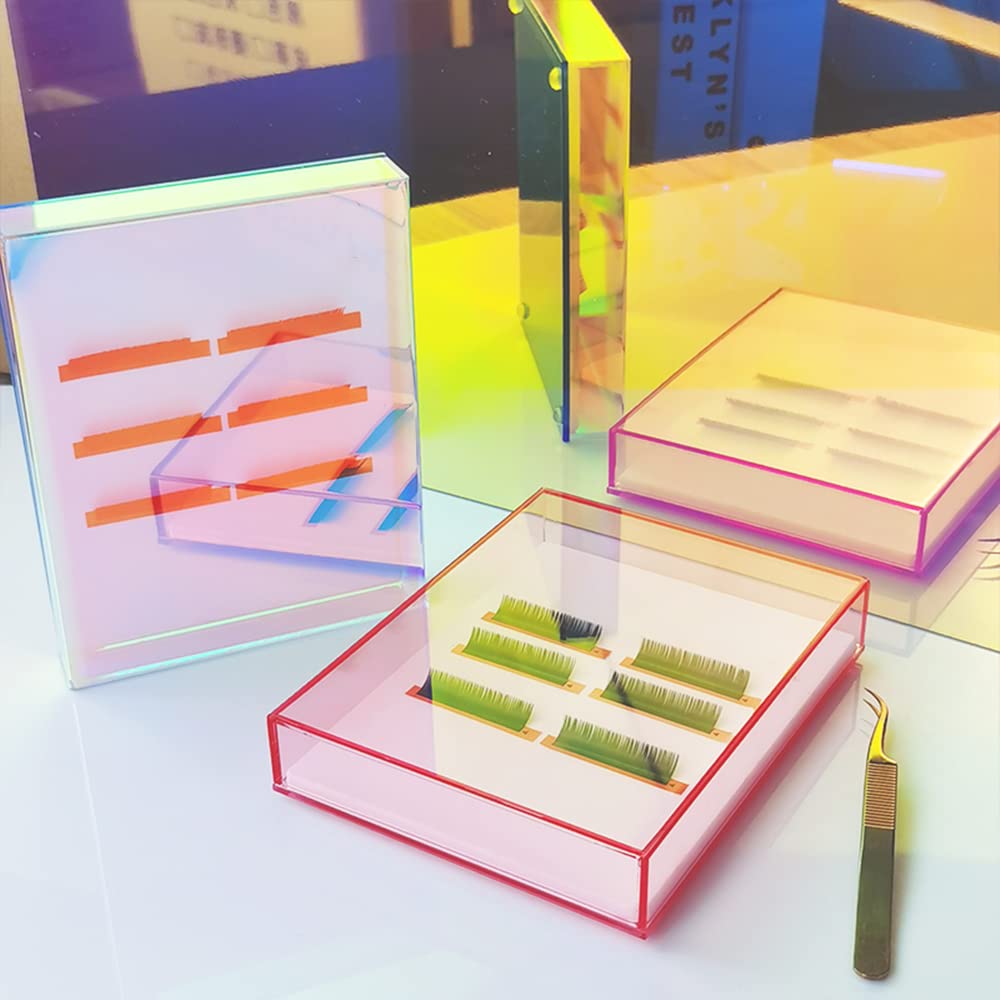 Grafting False Eyelash Acrylic Extension Pallet Organizer, Eyelash Extension Glue Tweezers Plate