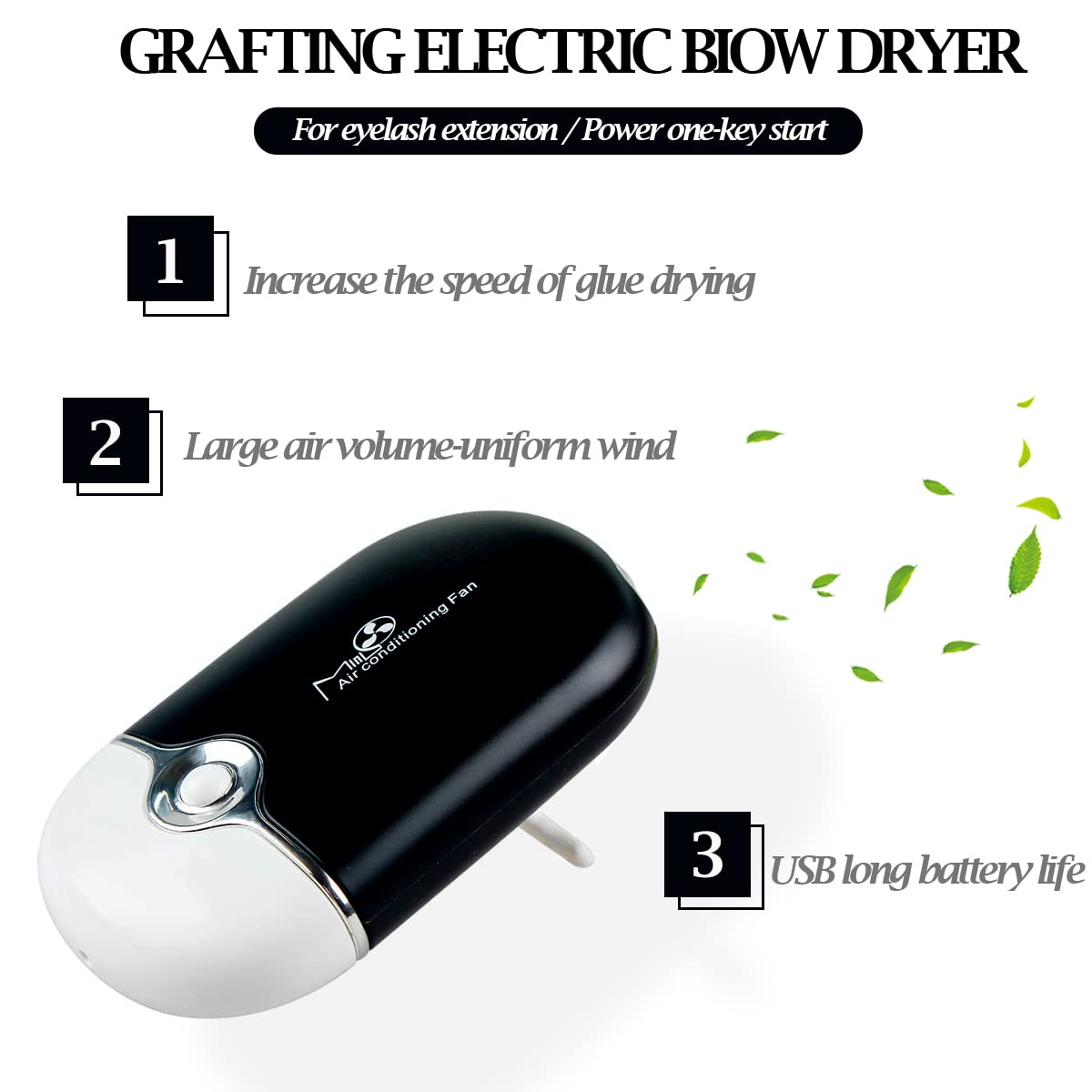 267 PCS Eyelash Extension Supplies Lash Extension Kit USB Air Conditioning Blower,Silicone