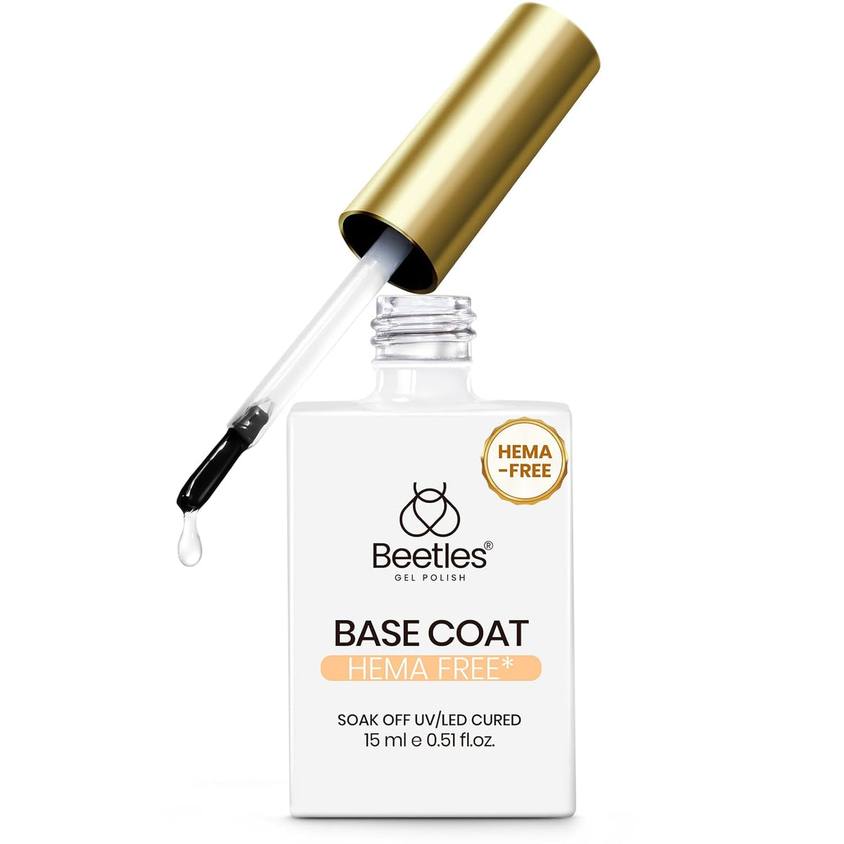 beetles Gel Polish Gel Base Coat HEMA Free, TPO Free Base Gel Nail Polish 15ml Soak Off LED Nail