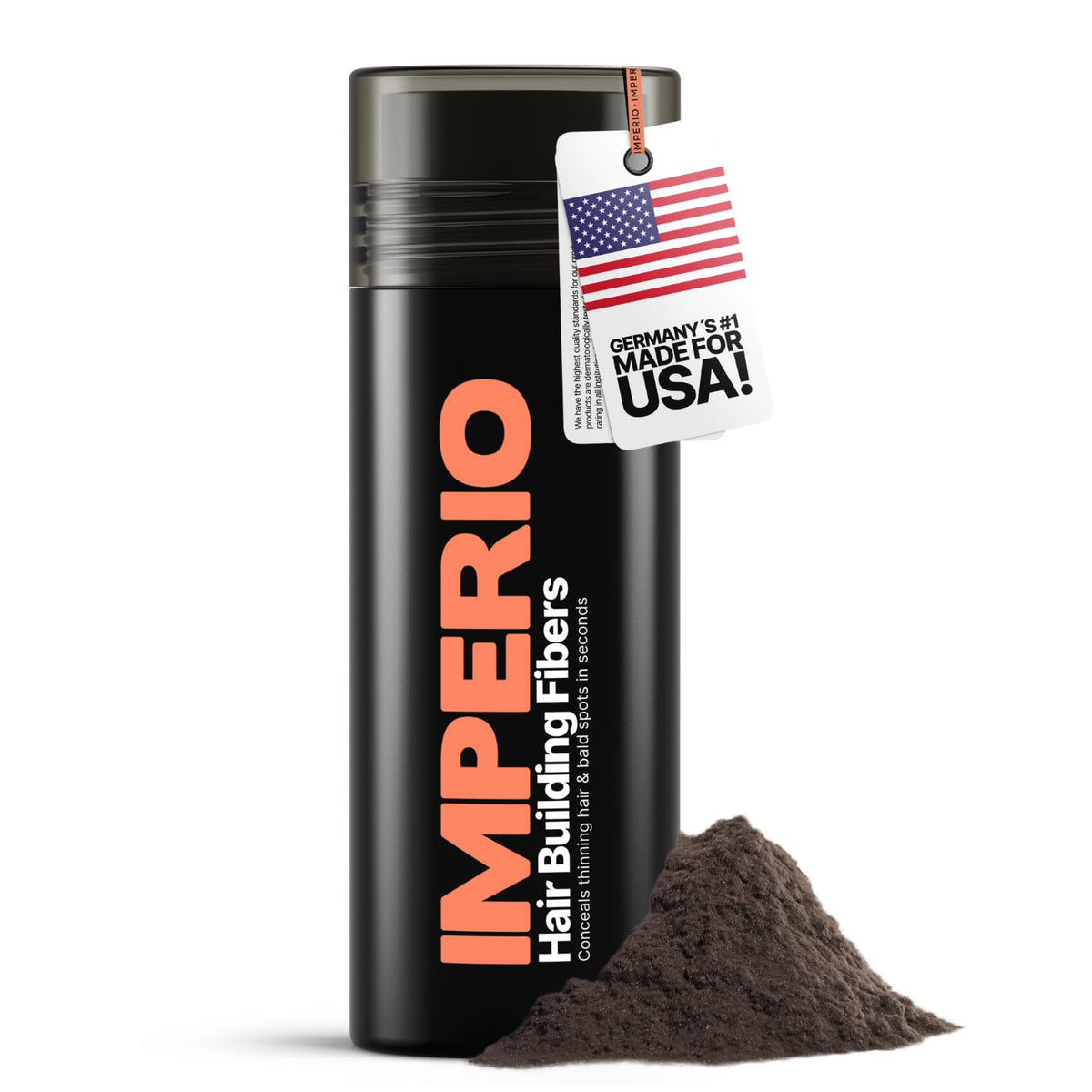 IMPERIO Hair Building Fibers for Thinning Hair - 26g Premium Hair Fibers for Women & Men - Dark