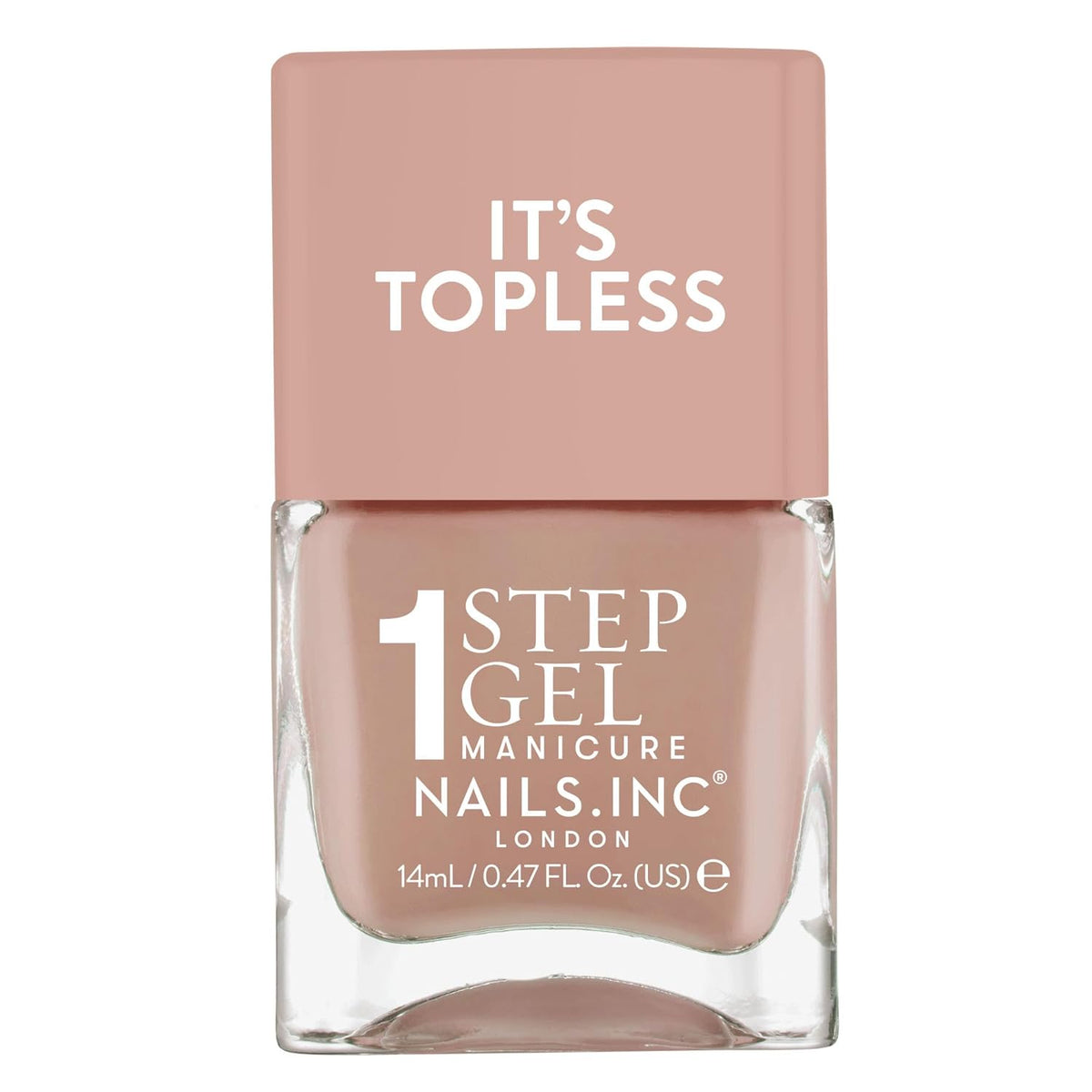 Nails Inc It's Topless Gel-Like Nail Polish, 4-in-1 Base Coat, Treatment, Color & Top Coat, Long