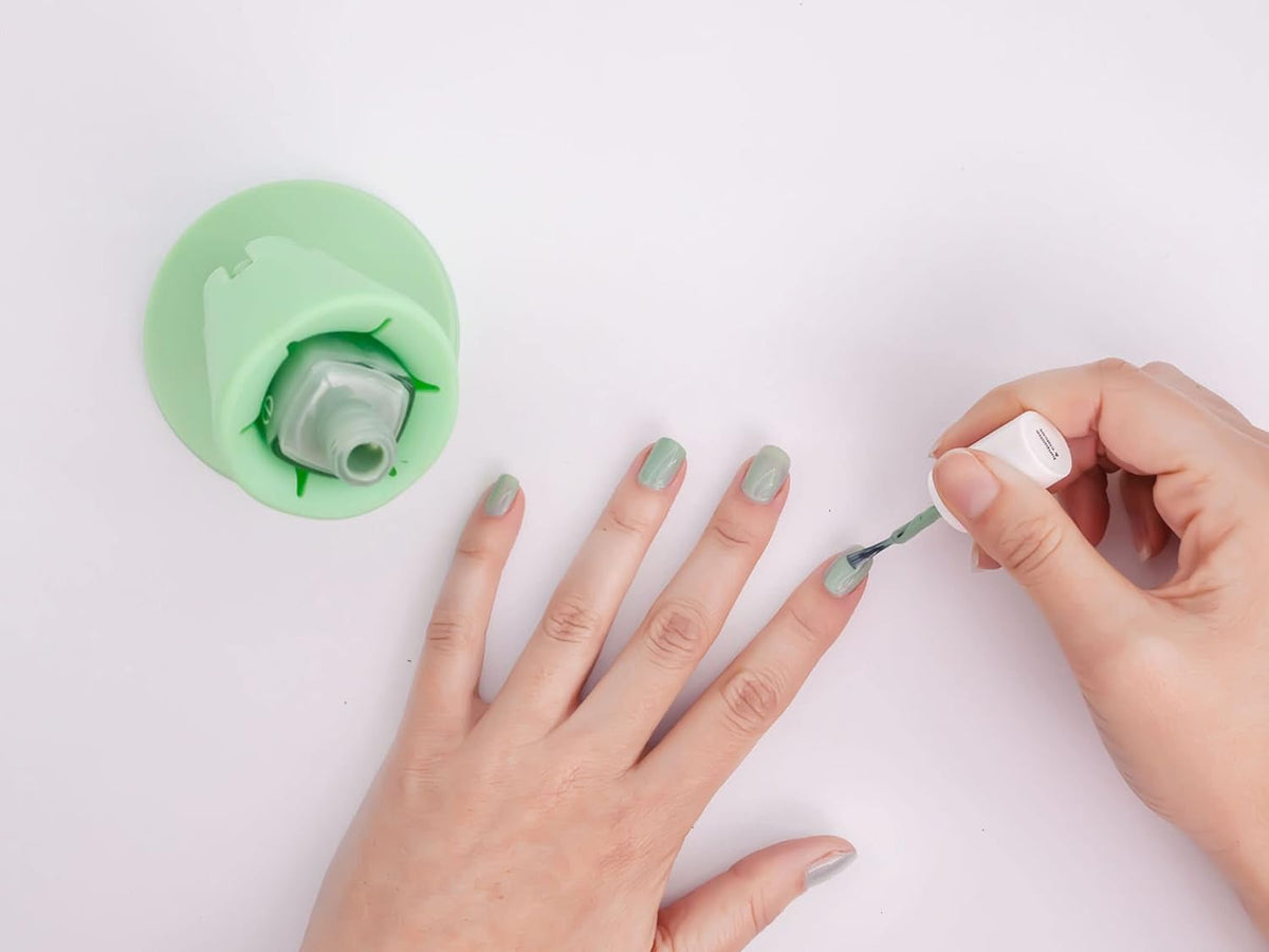 tweexy Hinge Untippable Nail Polish Bottle Holder | Anti-Spill Nail Polish Holder Stand, Tilted