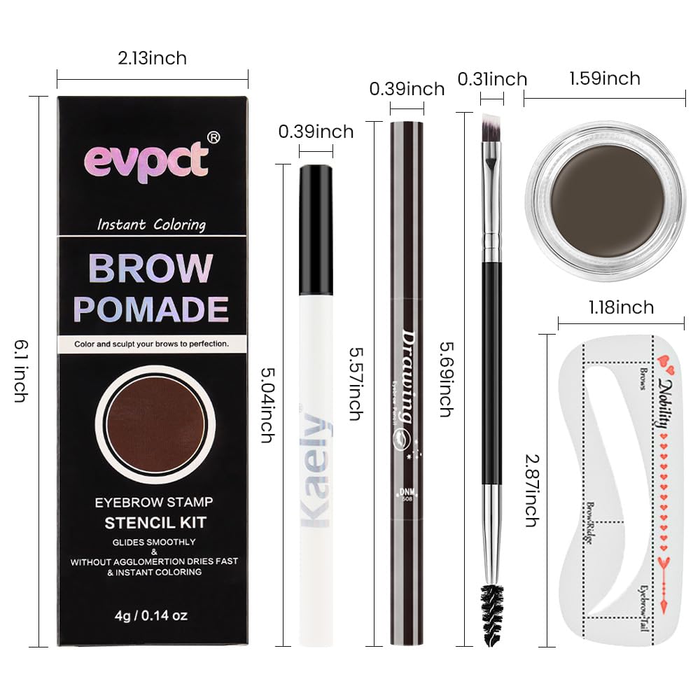 evpct Eyebrow Stencils Kit for Women Shaping, Eyebrow Shaper Makeup Kit, Eye Brow Stencil Shaper