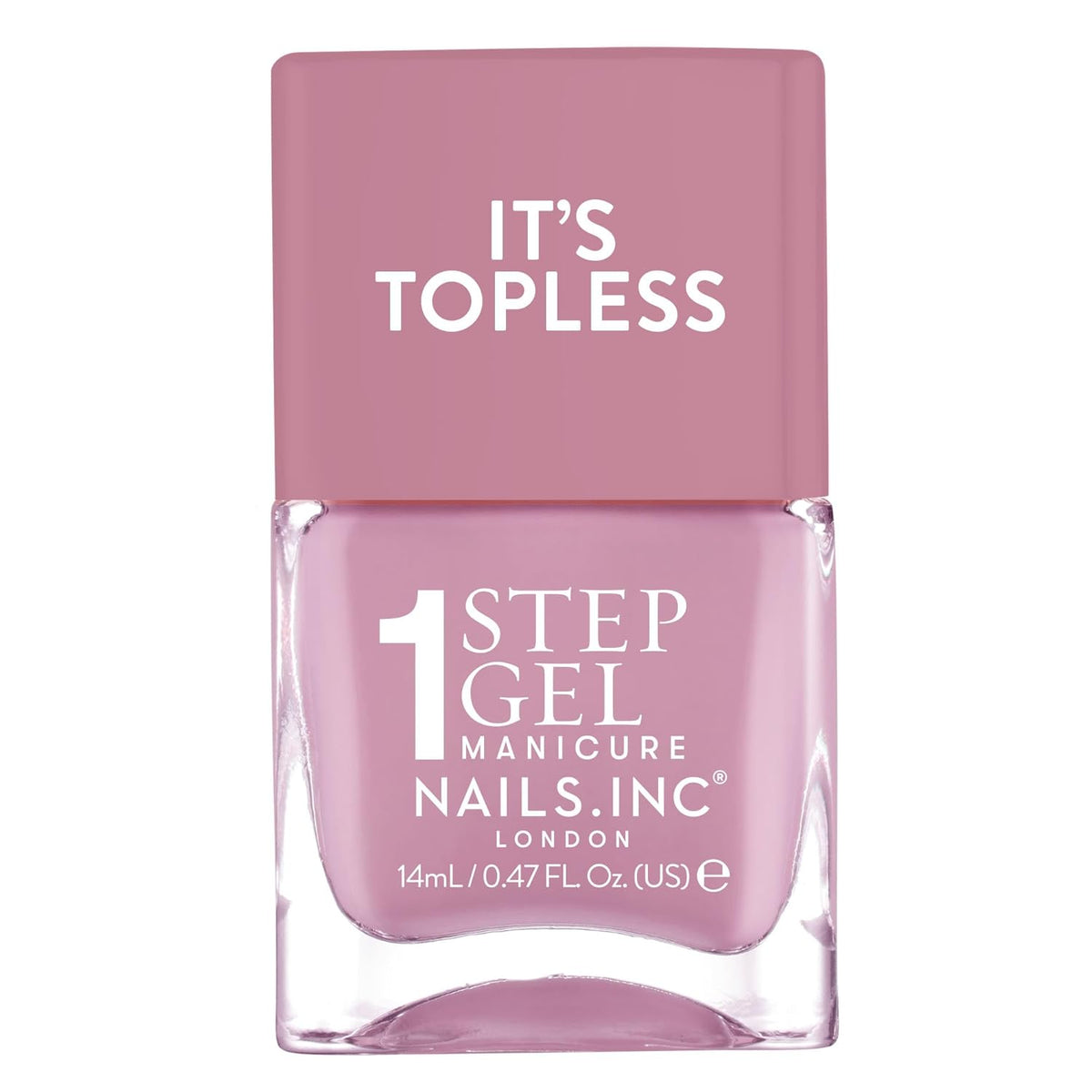 Nails Inc It's Topless Gel-Like Nail Polish, 4-in-1 Base Coat, Treatment, Color & Top Coat, Long