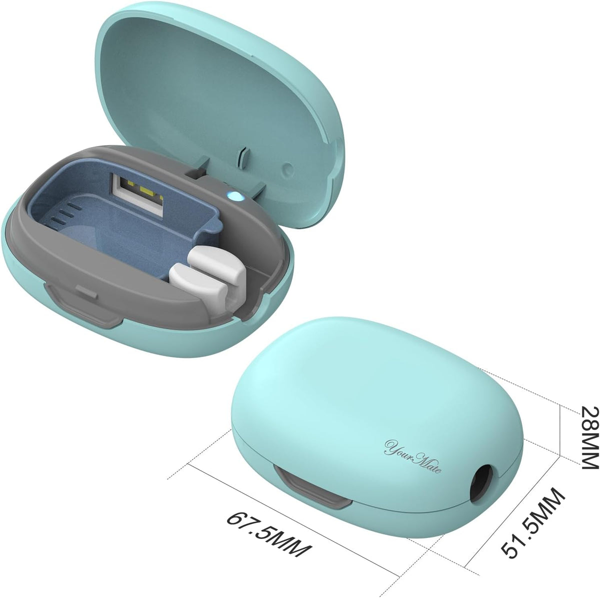 YourMate Rechargerable Toothbrush Sanitizer Case Travel Toothbrush Covers Case with Holder for