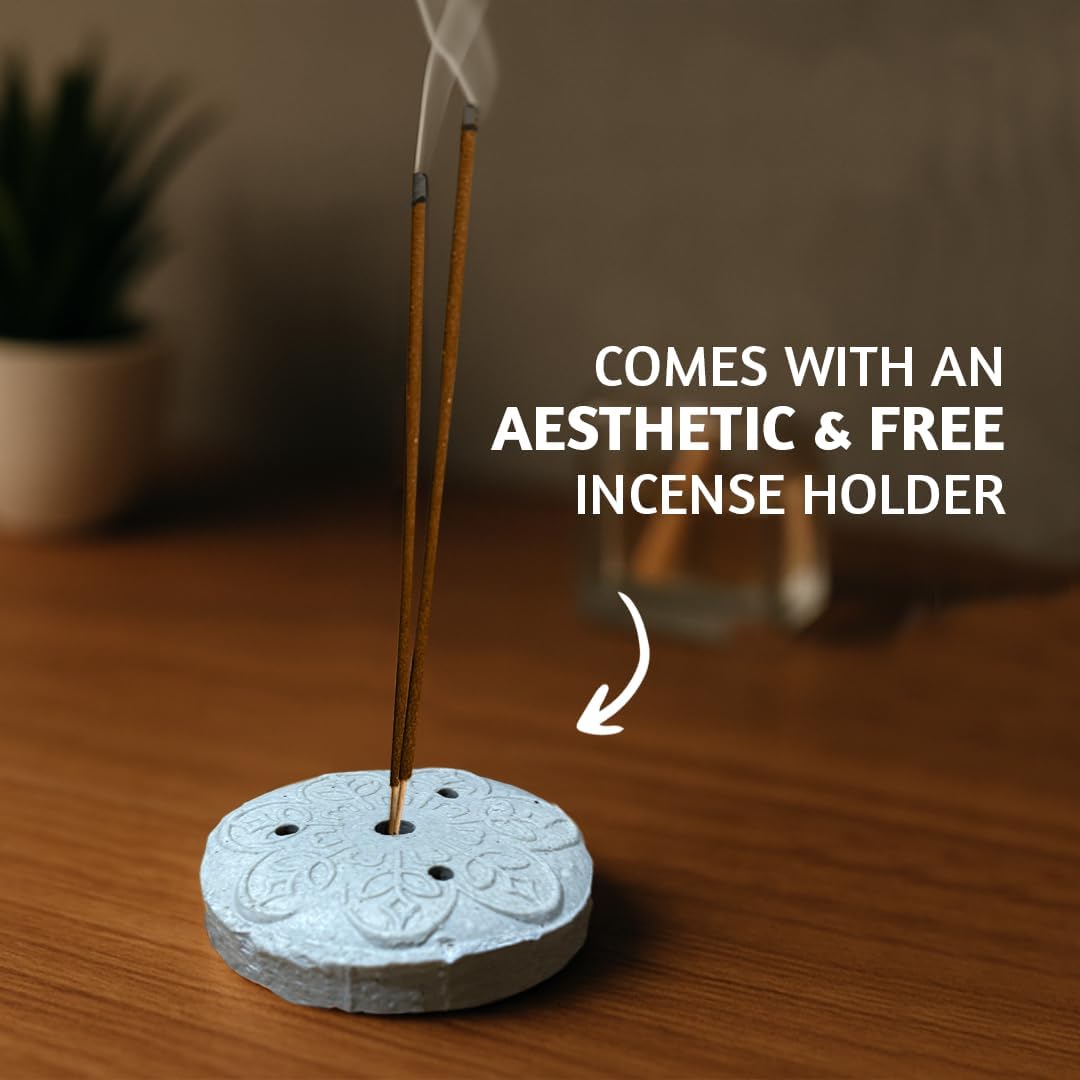 Folkulture Incense Sticks | Set of 100 Insence-Sticks with Holder for Relaxation | Lavender &