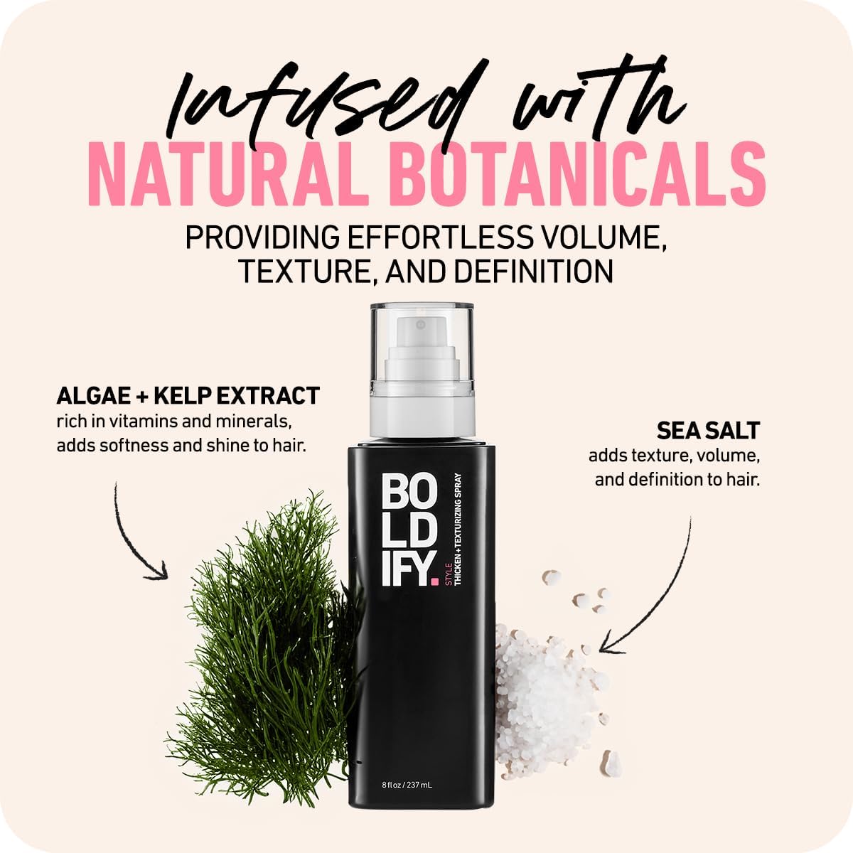 Boldify Hair Thickening Spray - Volume Booster - Stylist-Recommended Texture Spray for Hair Women &
