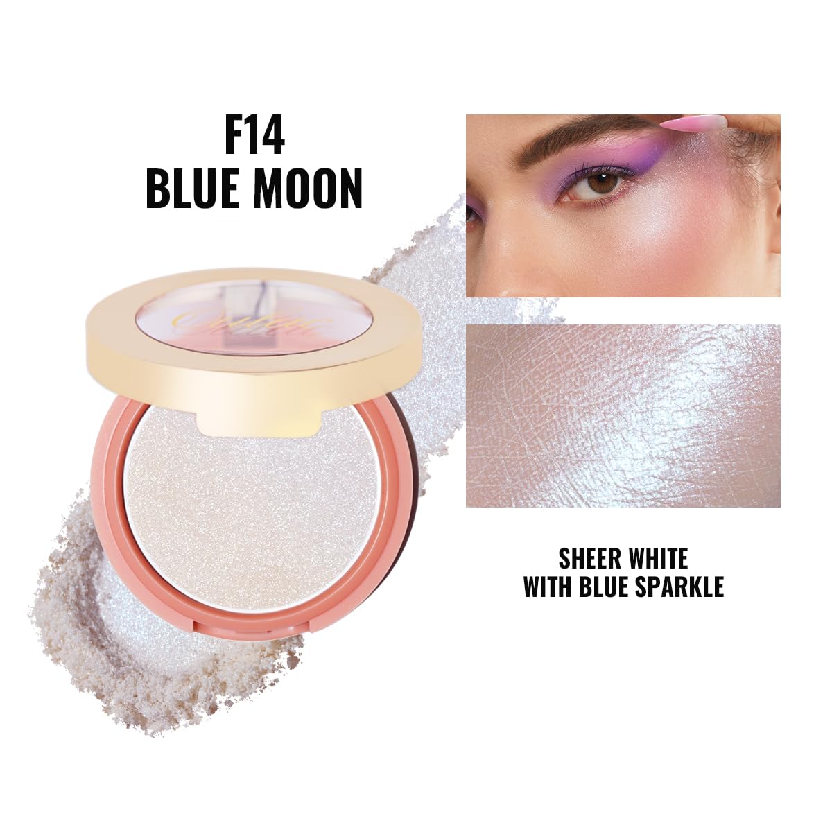 Oulac Holo Highlighter Blush Eyeshadow 2in 1| Intense Subtle Shimmery Blush Creamy Texture|