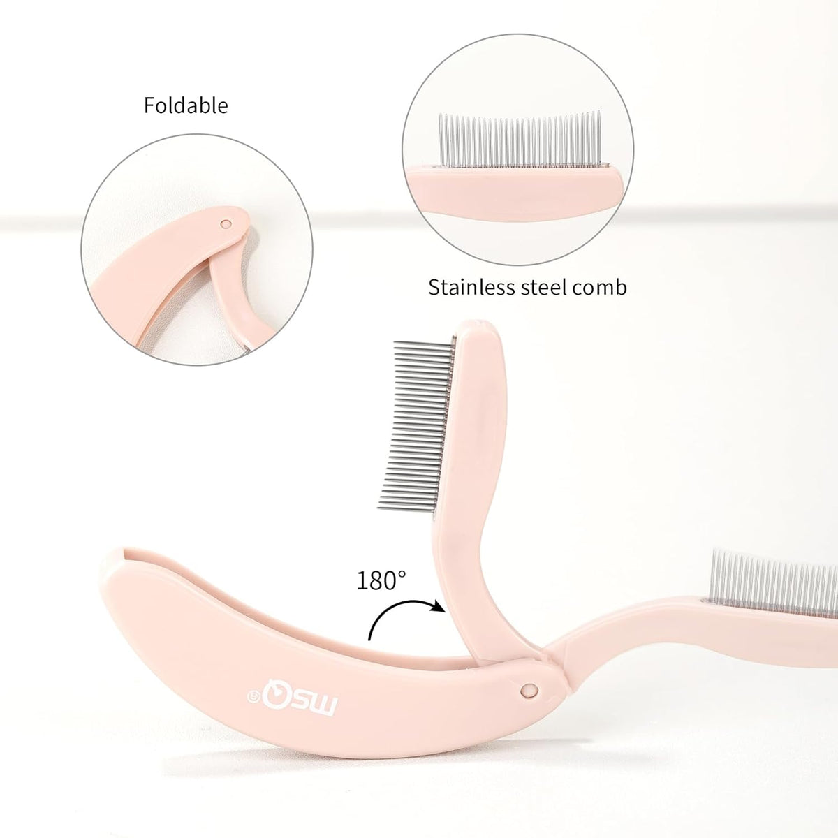 Eyelash Comb MSQ Eyelash Separator Tool Eyelash Comb Separator Folding Eyelash Brush Separator Lash
