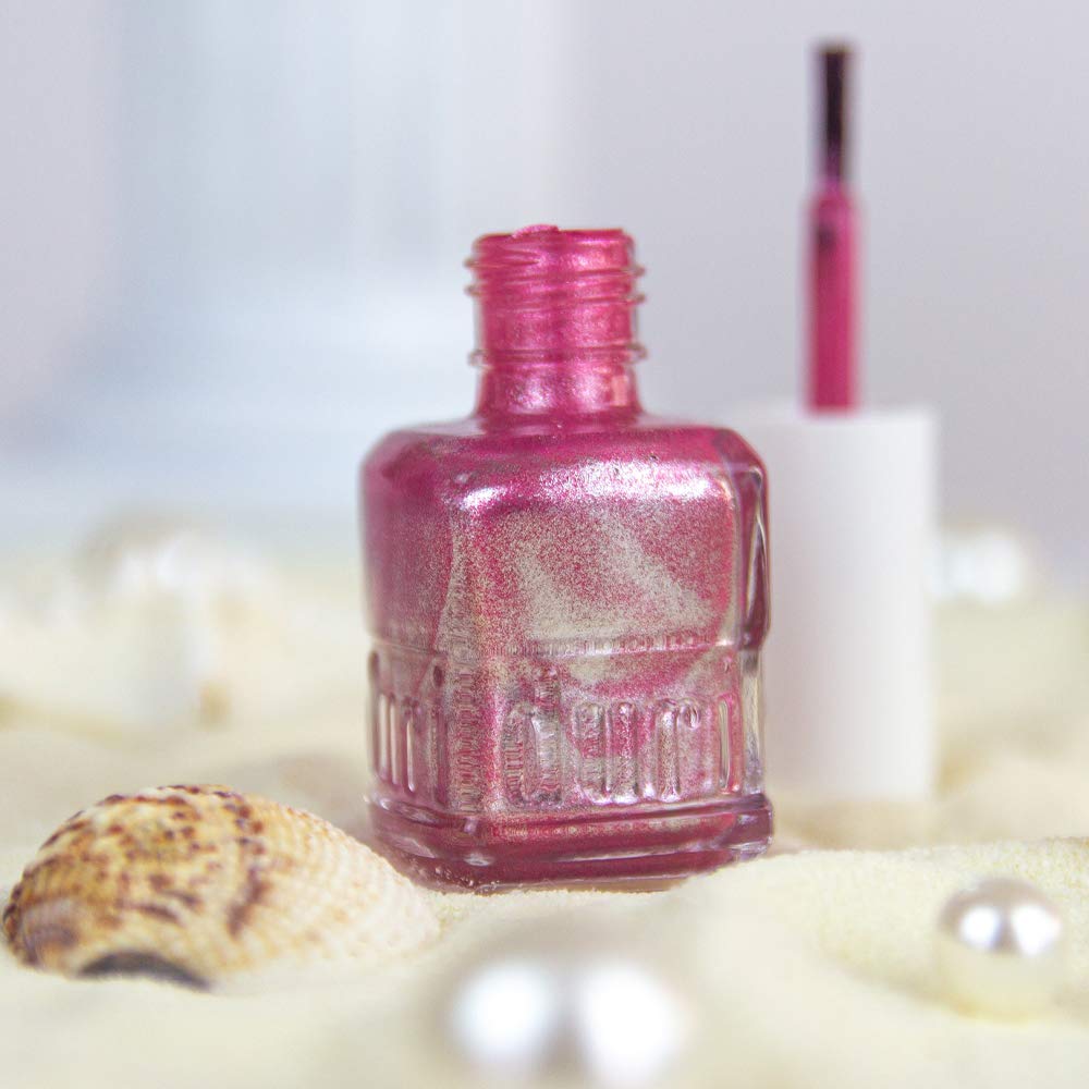 duri Nail Polish, 768 Shimmer Reef, Rouge Pink Metallic Shimmer, Full Coverage, Shiny Finish, Fast