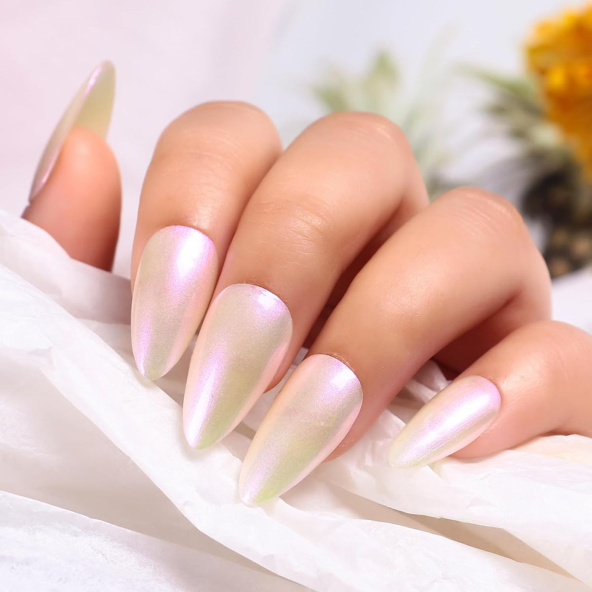 Major Dijit Quick Dry Nail Polish Pearl White Pink Summer Nail Lacquer for Nail Art Regular Nail