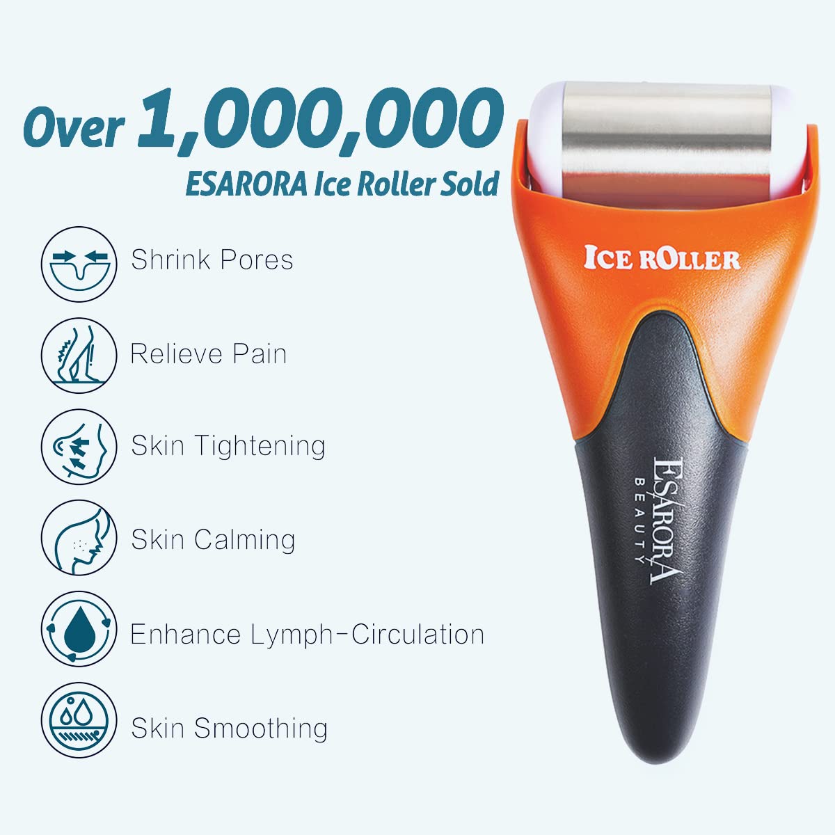 ESARORA Ice Roller for Face & Eye, Puffiness, Migraine, Pain Relief and Minor Injury, Skin Care