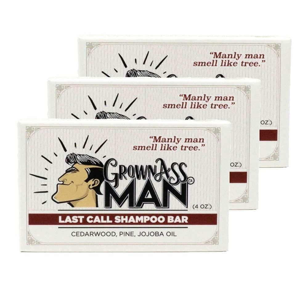 Solid Shampoo Bar Rich Lather 3 in 1: Hair, Beard & Body Wash - Plastic Free & Eco-Friendly