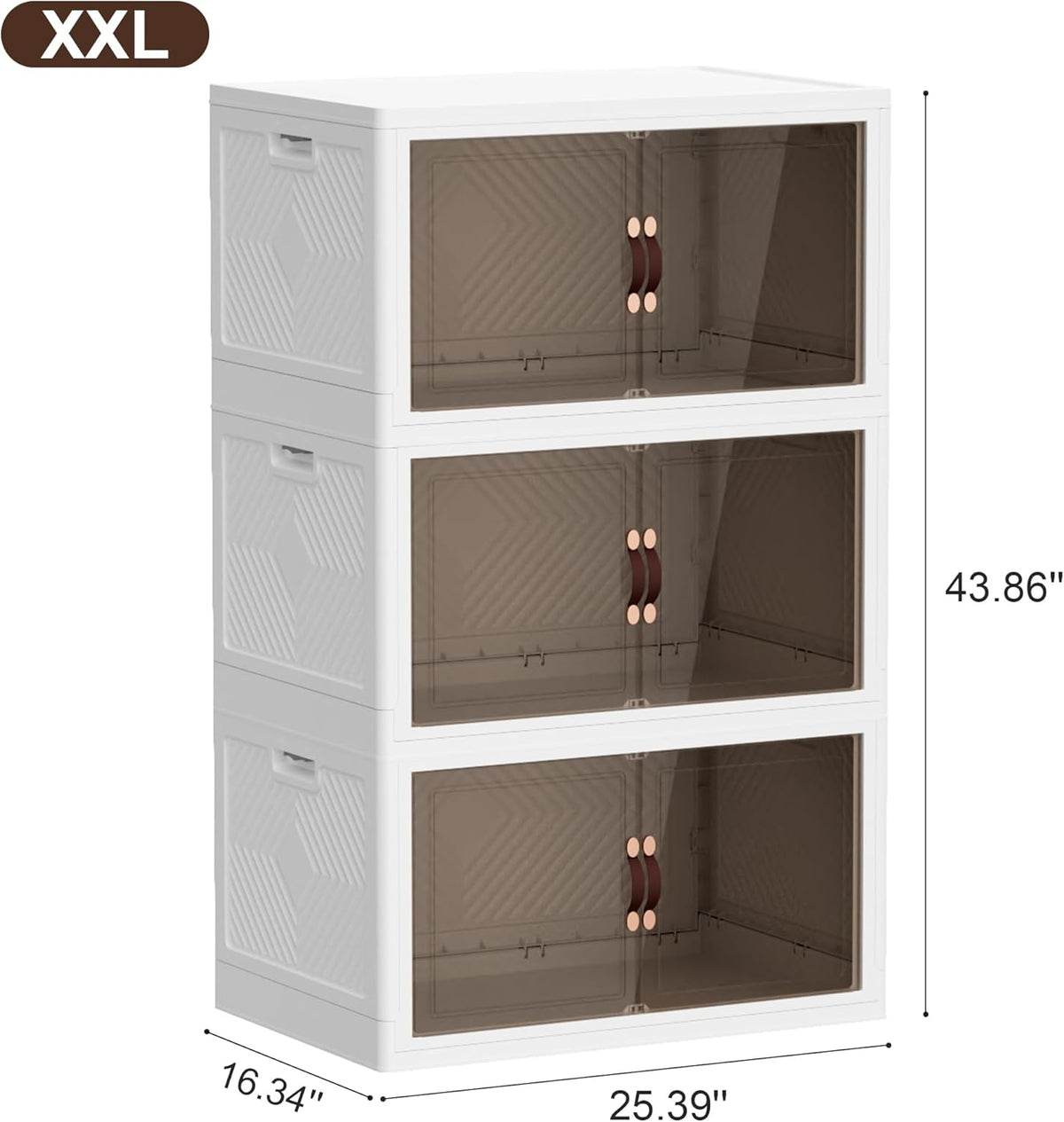 JOYMOOP Folding Storage Bins Organizer, 252 Quart Collapsible Storage Boxes with Wheels and Door