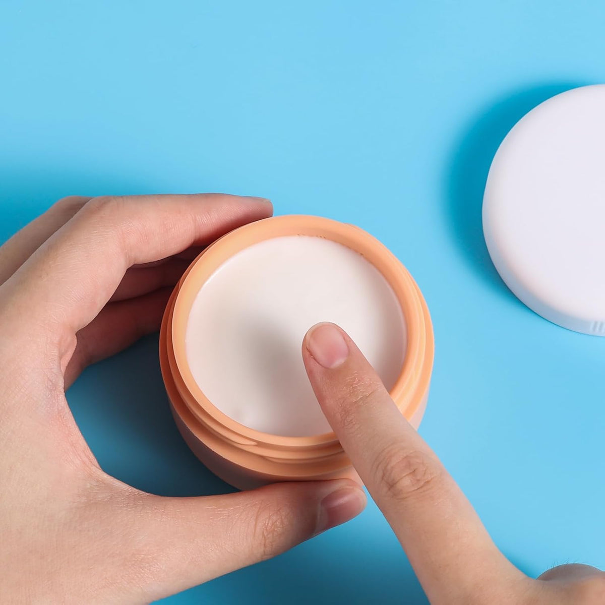 Travel Containers for Toiletries, Silicone Cream Jars BPA-Free, Leak-proof 2oz Travel Size