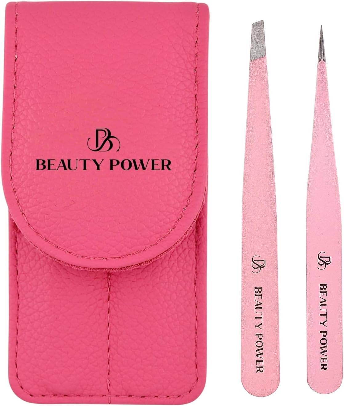 Professional Tweezers Set – Slant & Point, Ultra Precision German Stainless Steel Tweezers for