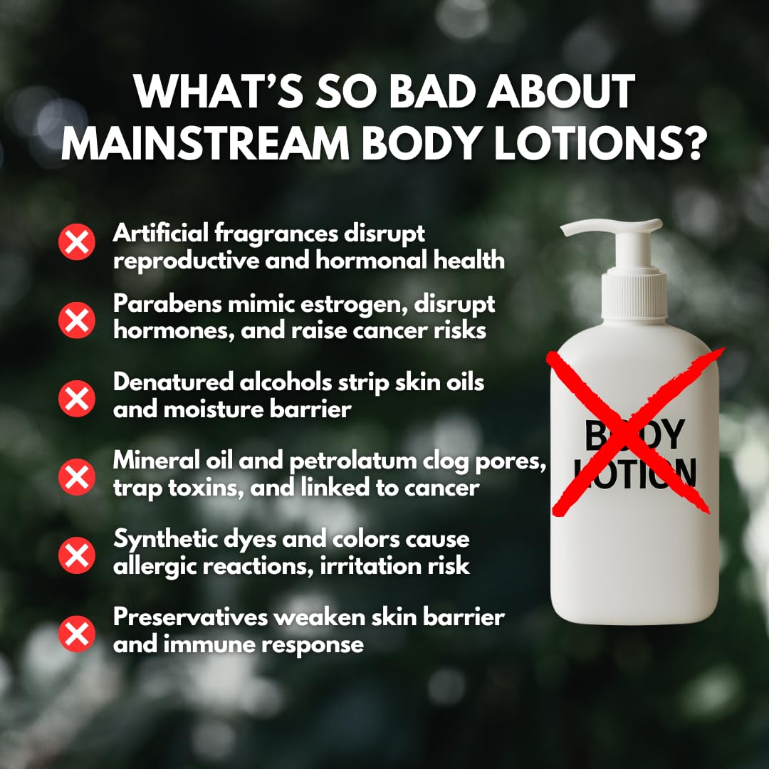 PRIMALS All Natural Body Lotion - Cocoa Butter & Mango Butter - 100% Naturally Derived Ingredients