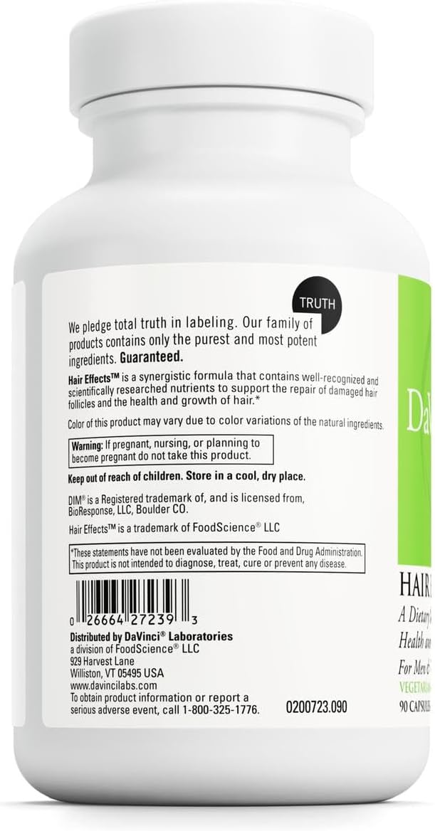 DAVINCI Labs Hair Effects - Dietary Supplement to Support Healthy Hair Growth and Skin* - with