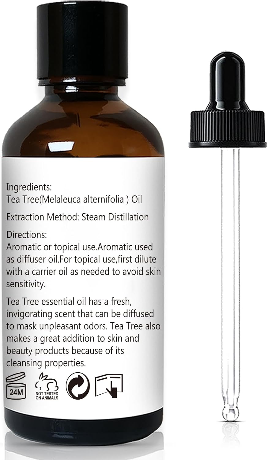 Tea Tree Oil for Skin, Hair, Nail Fungus, Face Body Wash, Foot Soak, Spray, 100% Pure Tea Tree