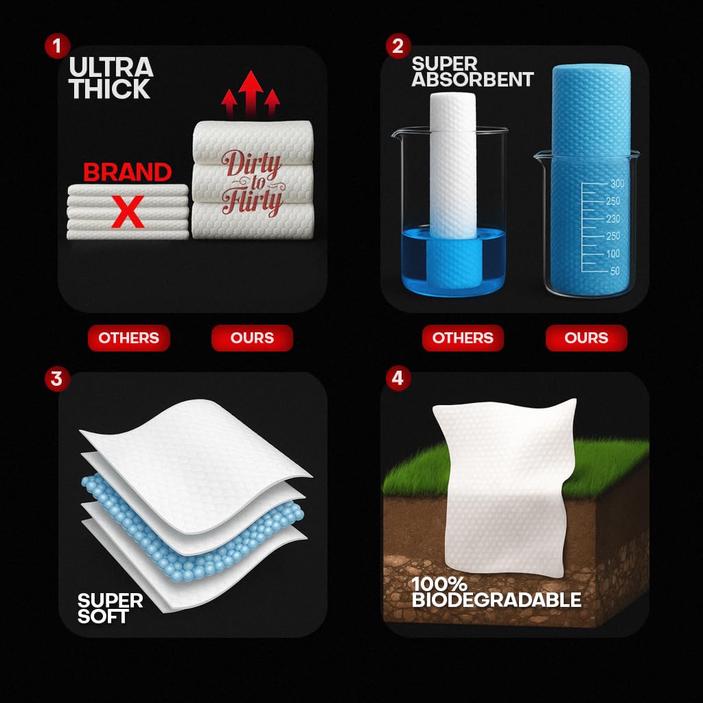 Face Towels | XL 8x8 Ultra Soft & Extra Thick Facial Wipes | Disposable Face Towelettes for