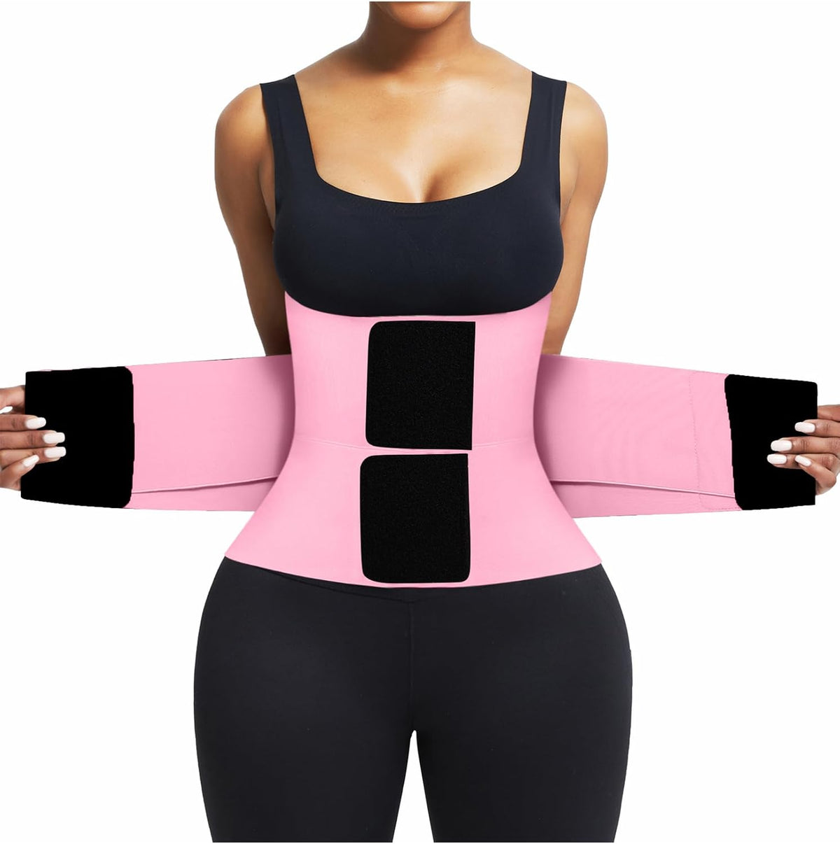 FeelinGirl Waist Trainer Belt Waist Cincher Trimmer Ab Belt Tummy Control Body Shaper with Triple