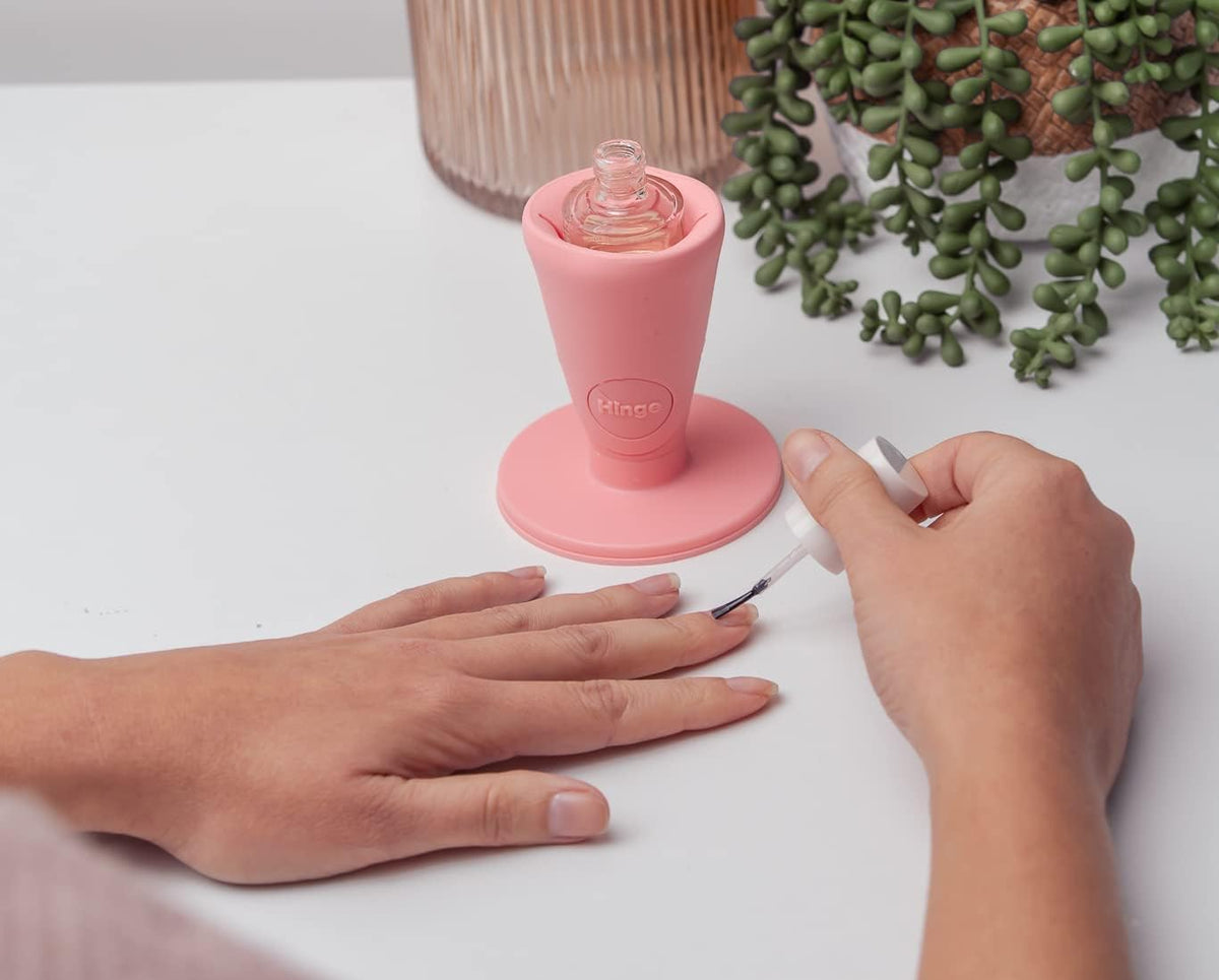 tweexy Hinge Untippable Nail Polish Bottle Holder | Anti-Spill Nail Polish Holder Stand, Tilted
