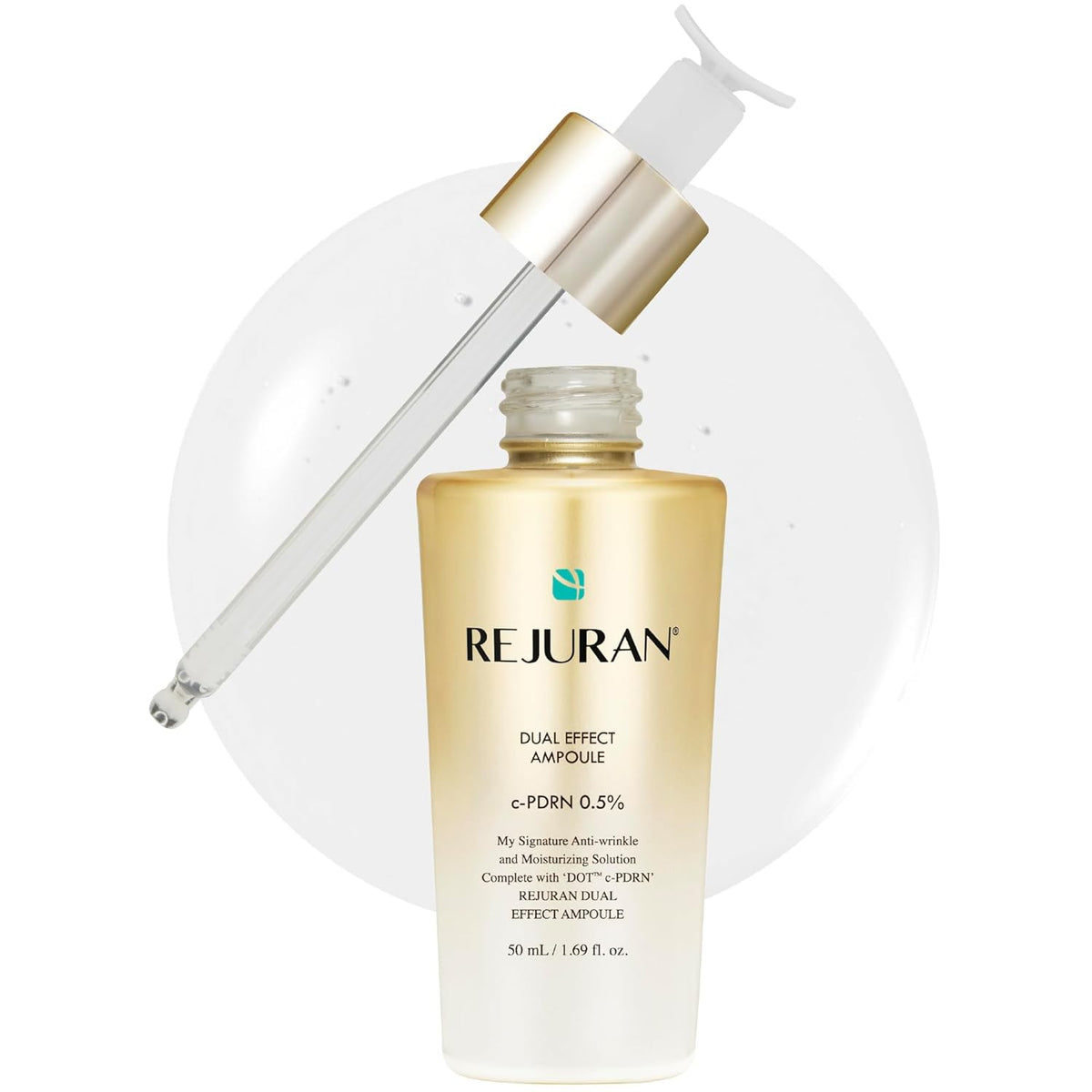 REJURAN® Dual Effect Ampoule, DOT DUAL c-PDRN® [Larger Size] - Salmon DNA Face Serum for Deep