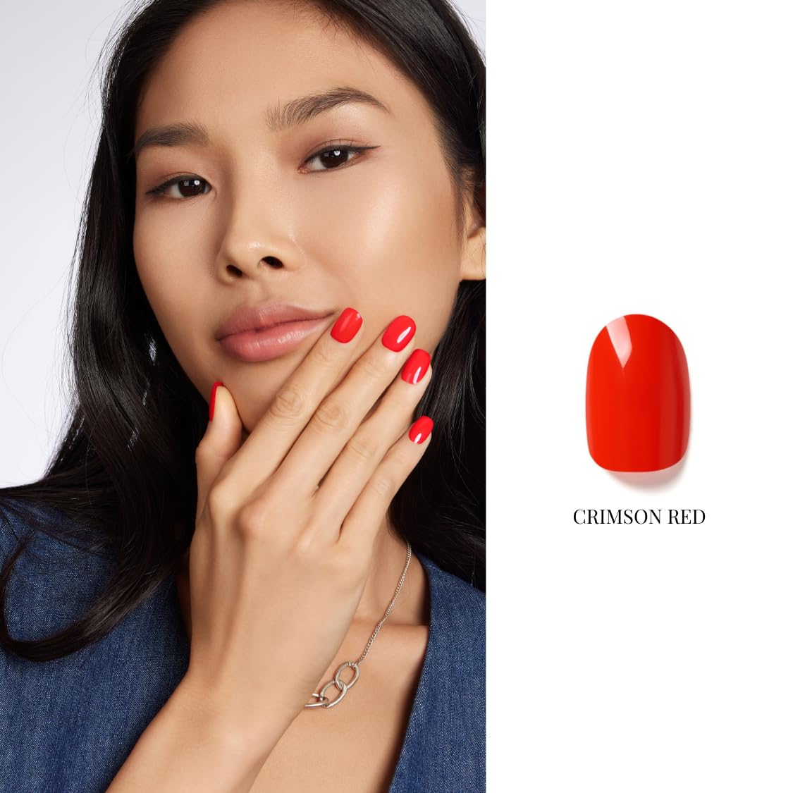 NAILOG One Step Red Gel Nail Polish 12ml Top Coat Color Gel Base 3-In-1 Formula Soak Off UV Gel