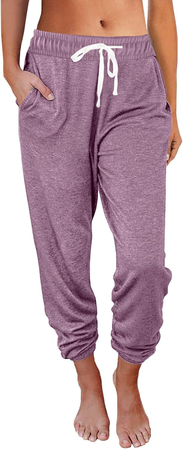 AUTOMET Sweatpants Women with Pockets Lounge Pajama Travel Pants Work Joggers Fall Clothes Winter