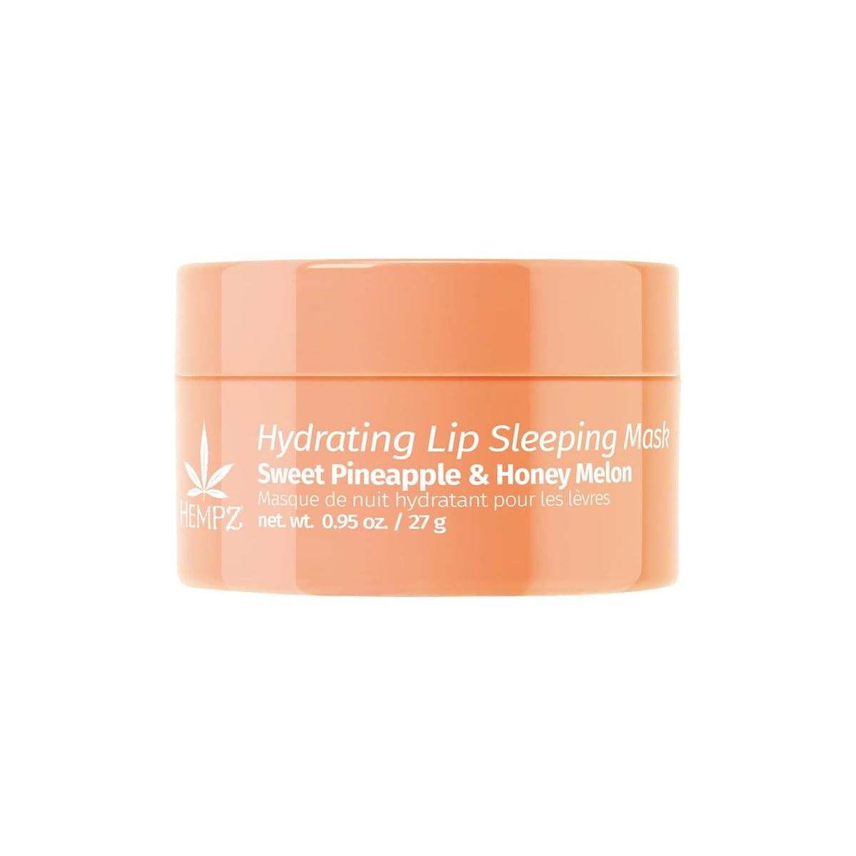Hempz Hydrating Lip Sleeping Mask - Sweet Pineapple & Honey Melon (.95 Oz.) | Overnight Hydrating