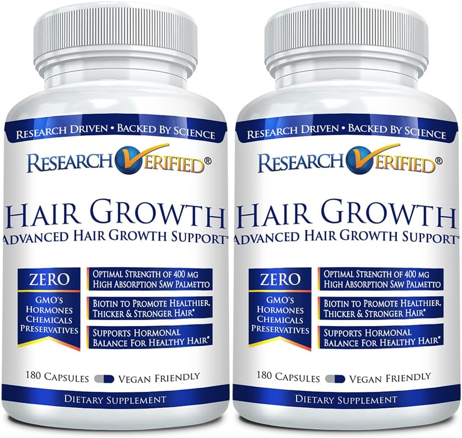 Research Verified Hair Growth Support - with Biotin, DHT Blockers & Vitamins - Hair Growth and Hair