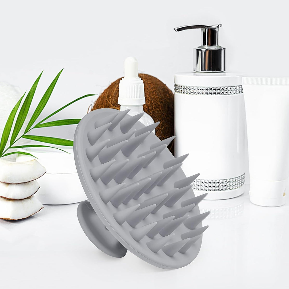 Silicone Scalp Massager Shampoo Brush, Scalp Brush for Hair Growth & Dandruff Removal, Hair