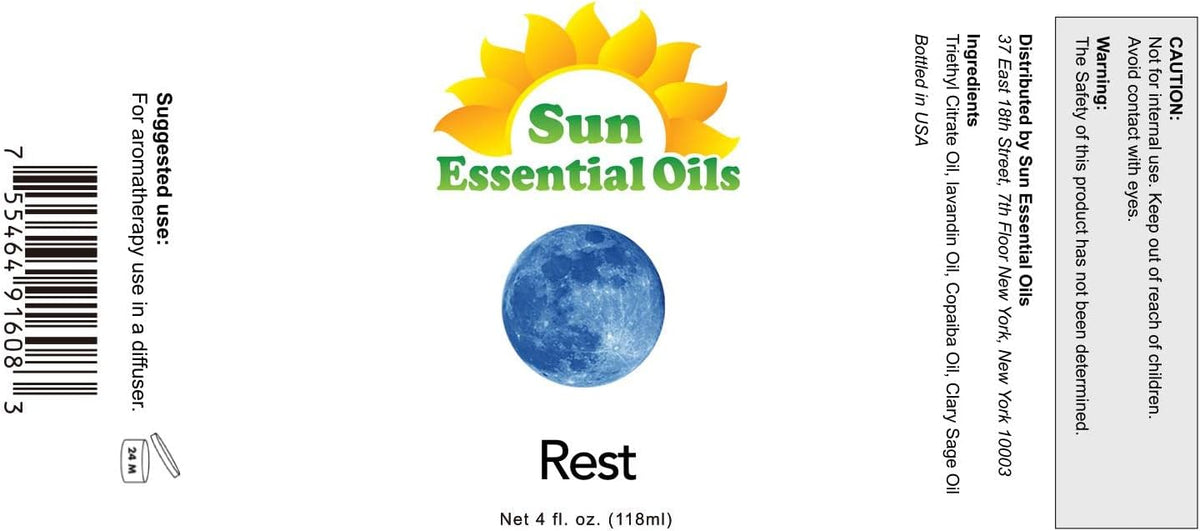 Sun Essential Oils - Good Sleep Blend Essential Oil (Huge 4 Ounce Bottle) Bulk - Sleep Blend Oil