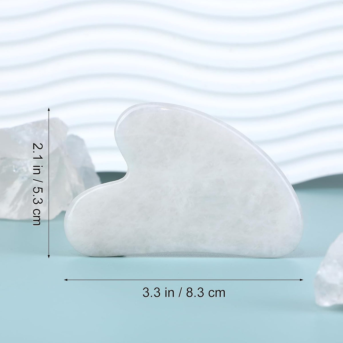 Guasha Tool for Face: White Jade Gua Sha Facial Tools - Gua Sha Stone for Face and Body Skin